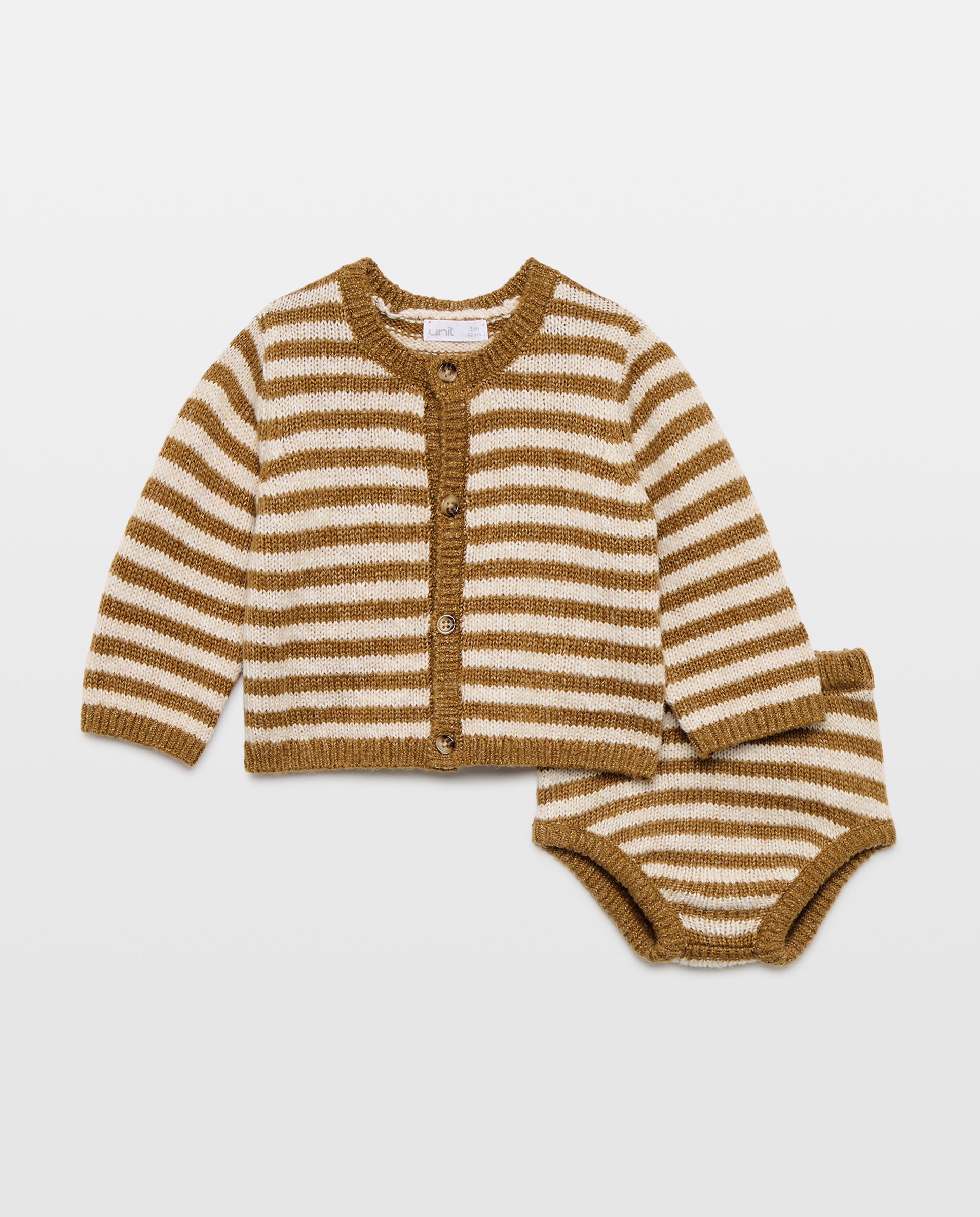 Imagen 0 de Conjunto de recién nacido tricot de rayas