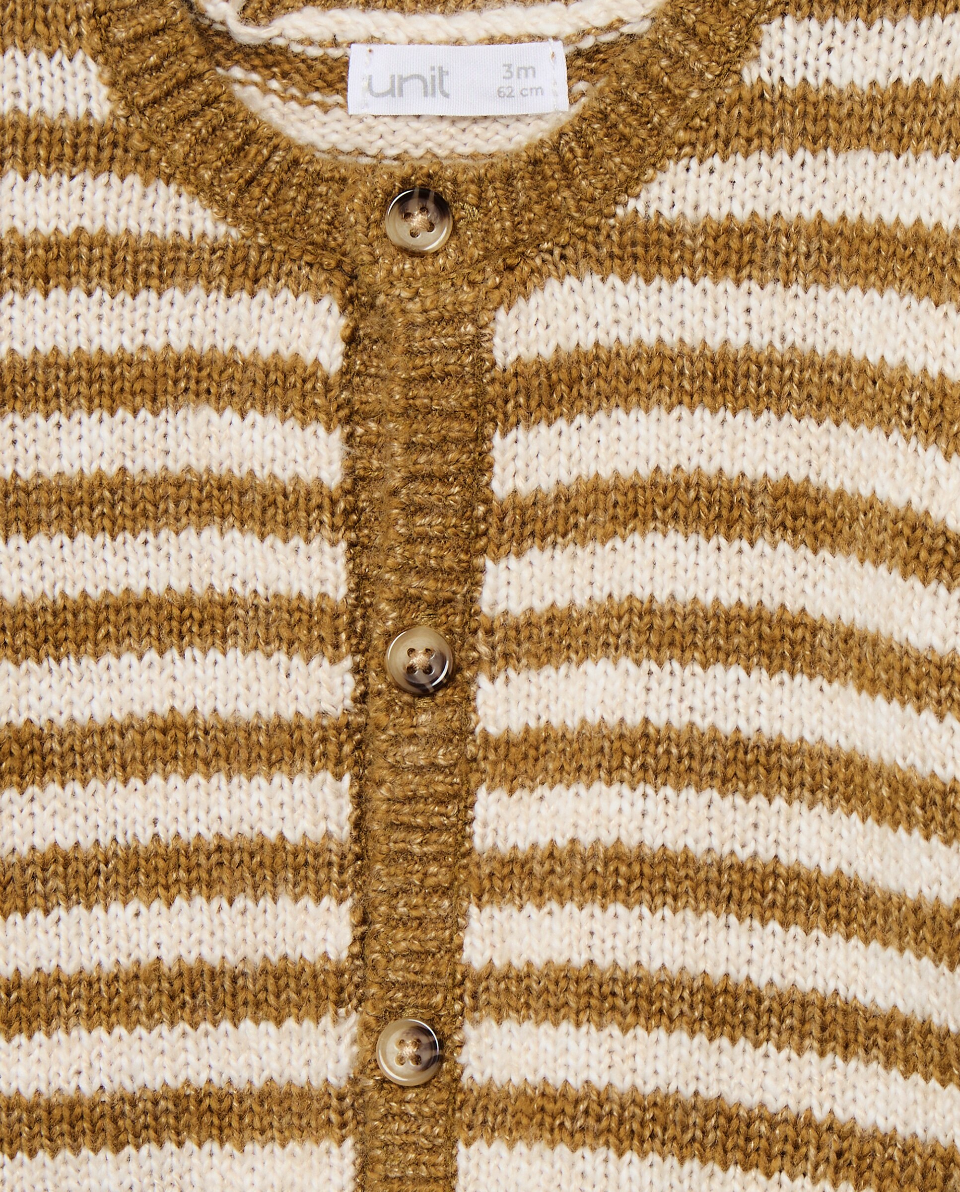 Conjunto de recién nacido tricot de rayas Visón claro-3