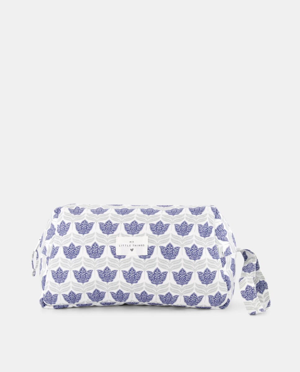 Neceser recién nacido flores Verde-1