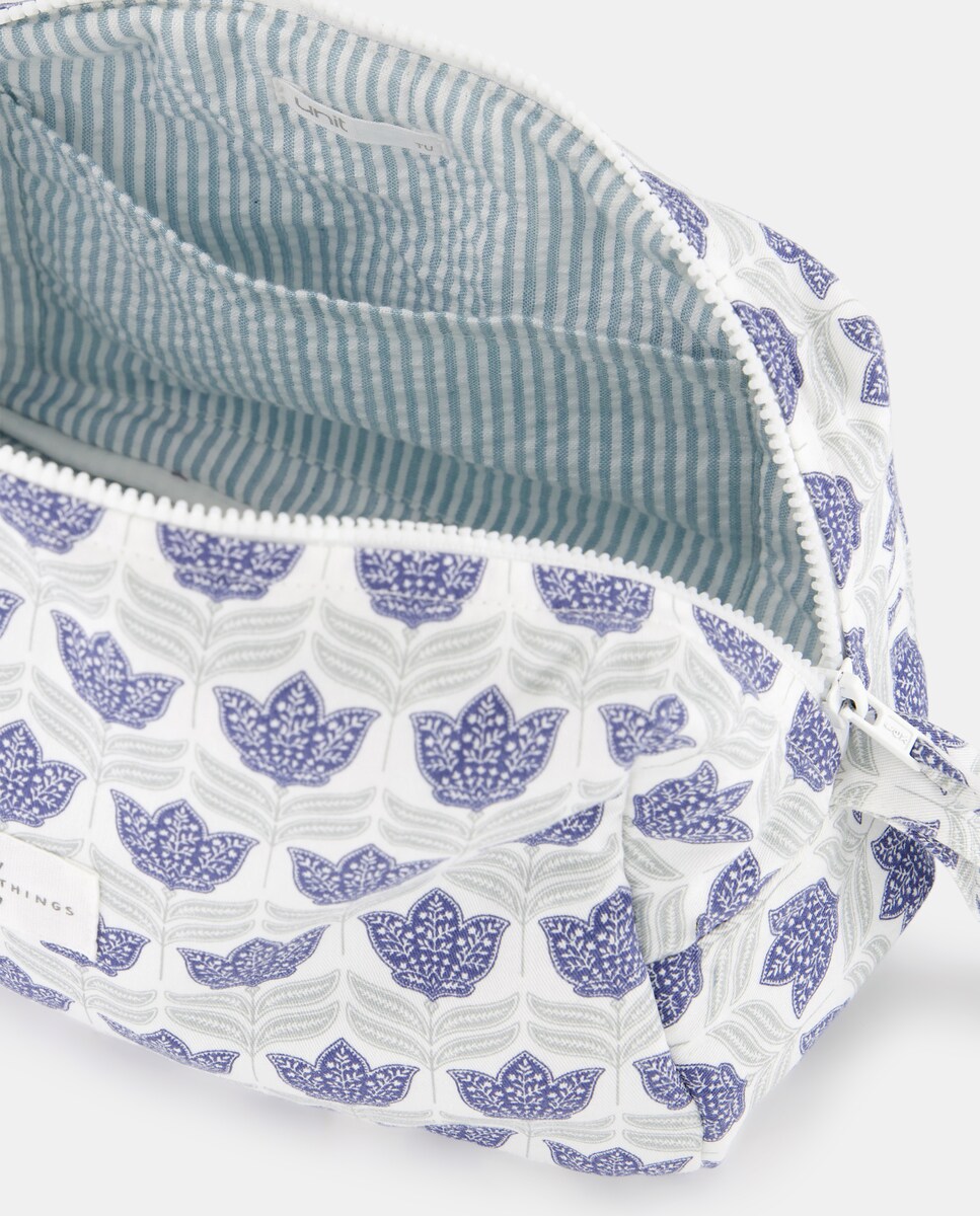 Neceser recién nacido flores Verde-3