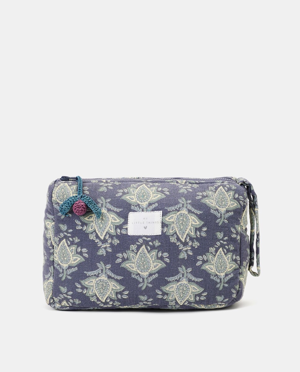 Neceser recién nacido flores 430 Azul oscuro-1