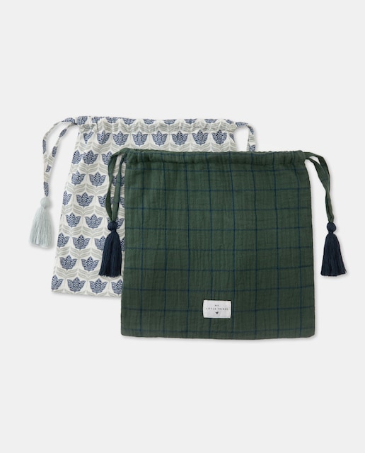 Imagen 0 de Pack recién nacido dos saquitos guardamudas flores