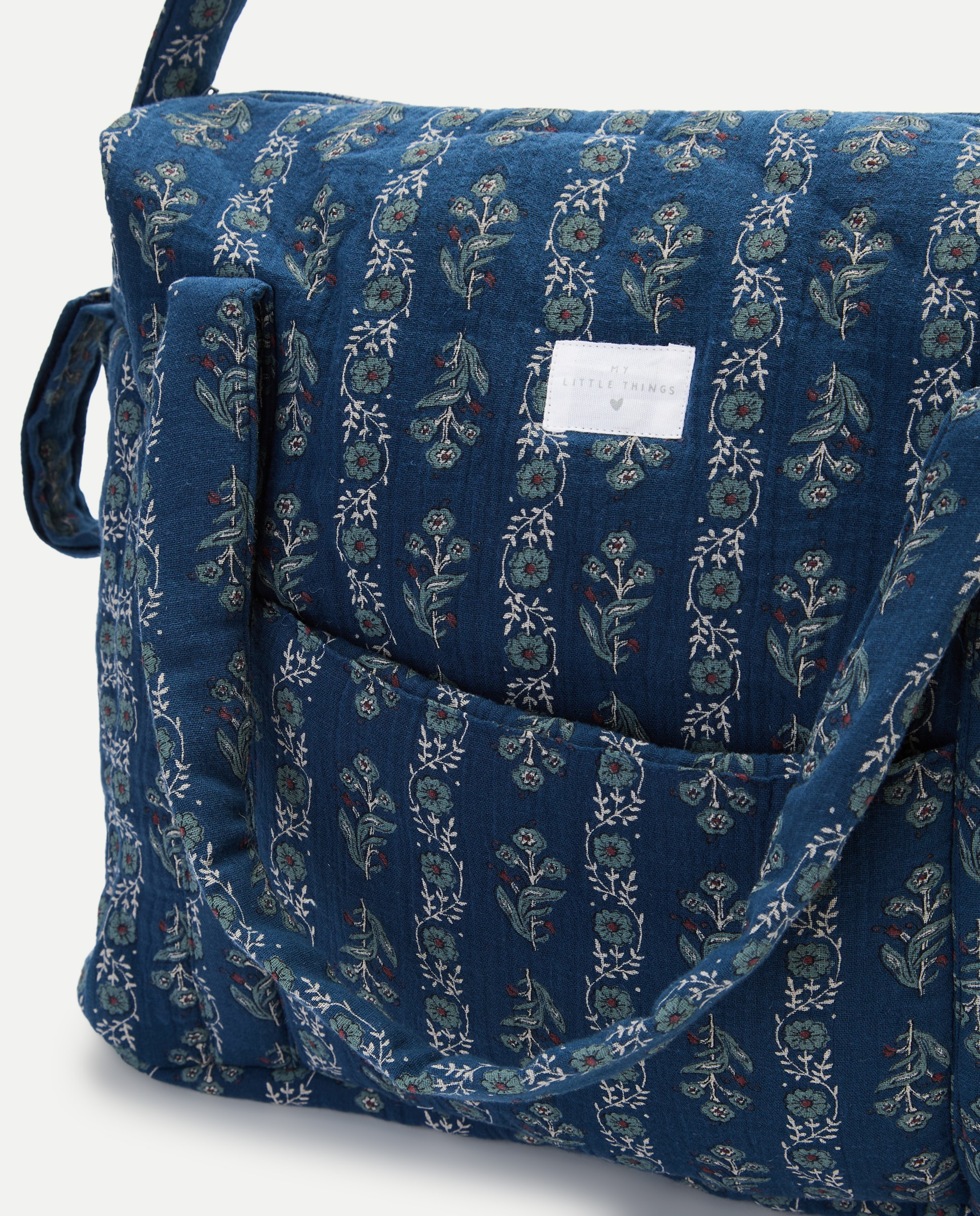 Bolsa maternal de recién nacido indio Azul marino-4