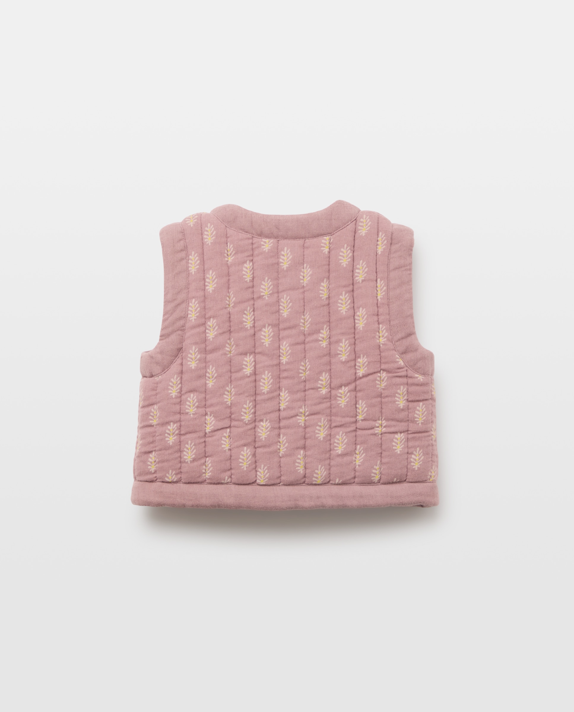Chaleco acolchado bebé niña estampado 282 Malva-2