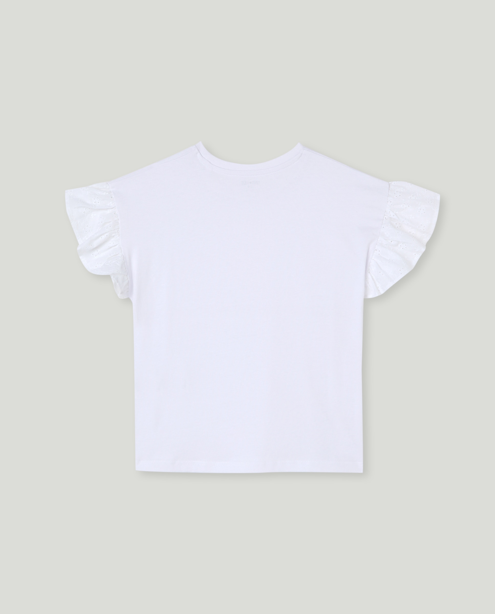 Camiseta niña manga batista Blanco-2