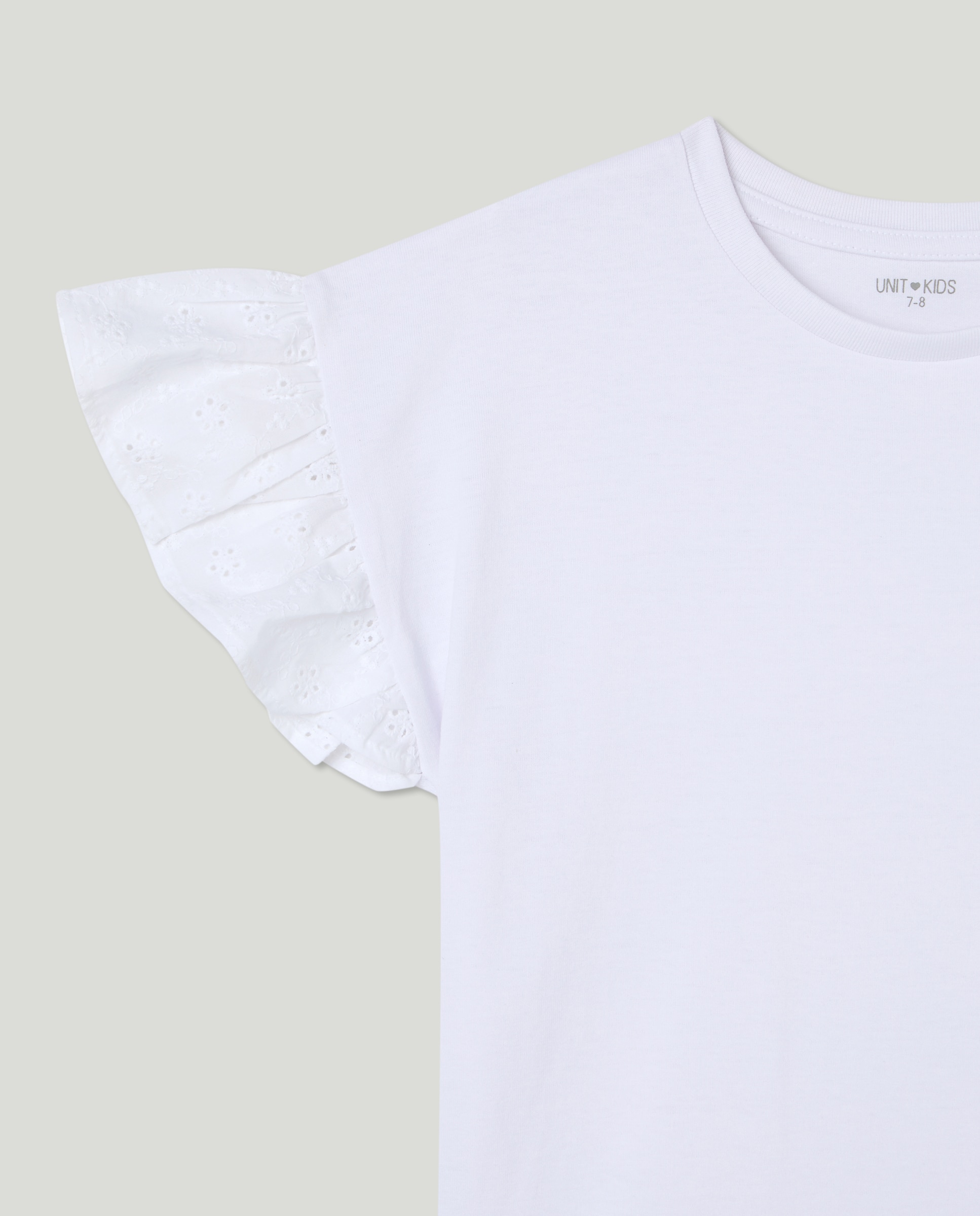 Camiseta niña manga batista Blanco-3