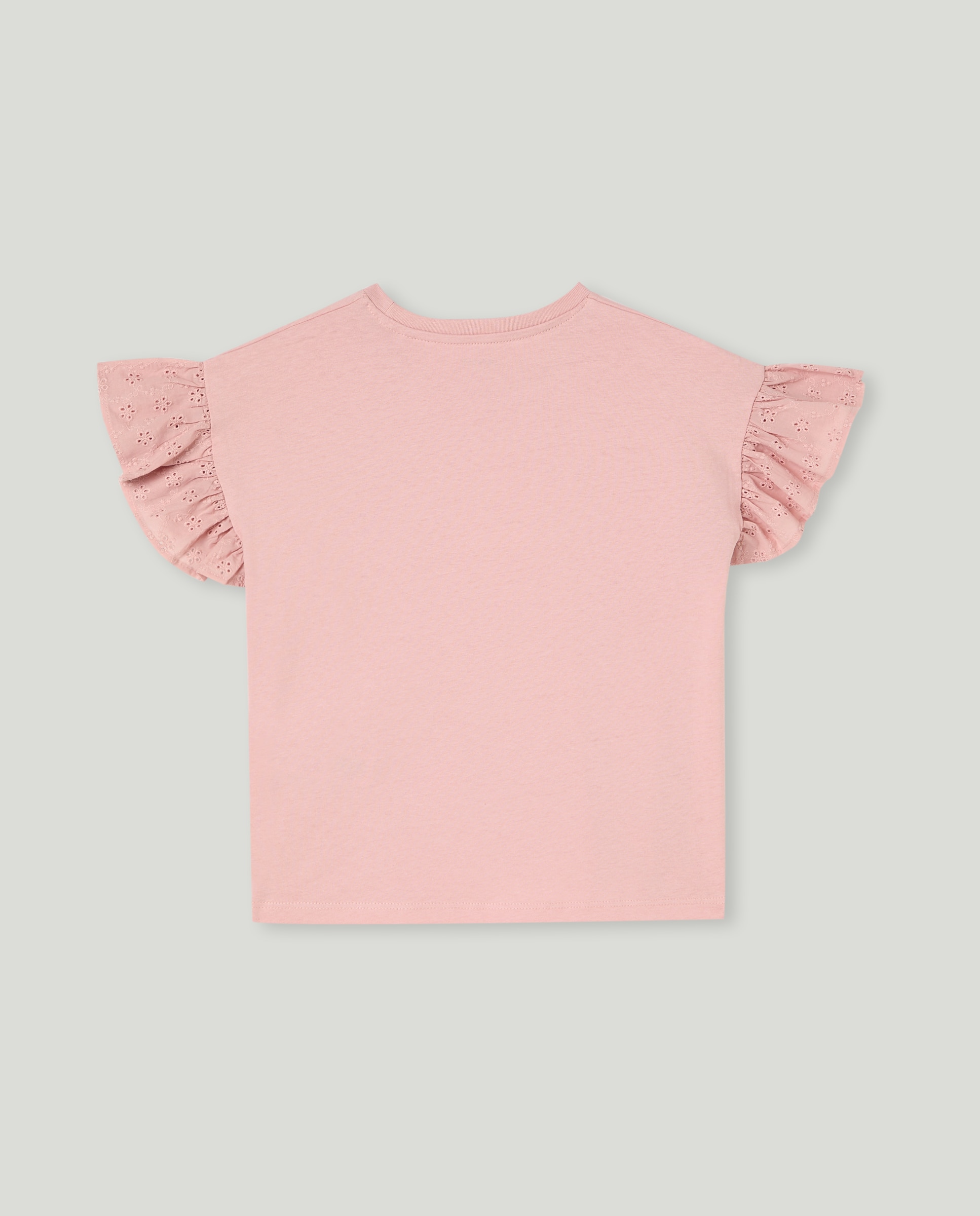 Camiseta niña manga batista Rosa-2