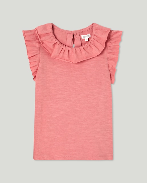 Imagen 0 de Camiseta niña mangas y cuello volante