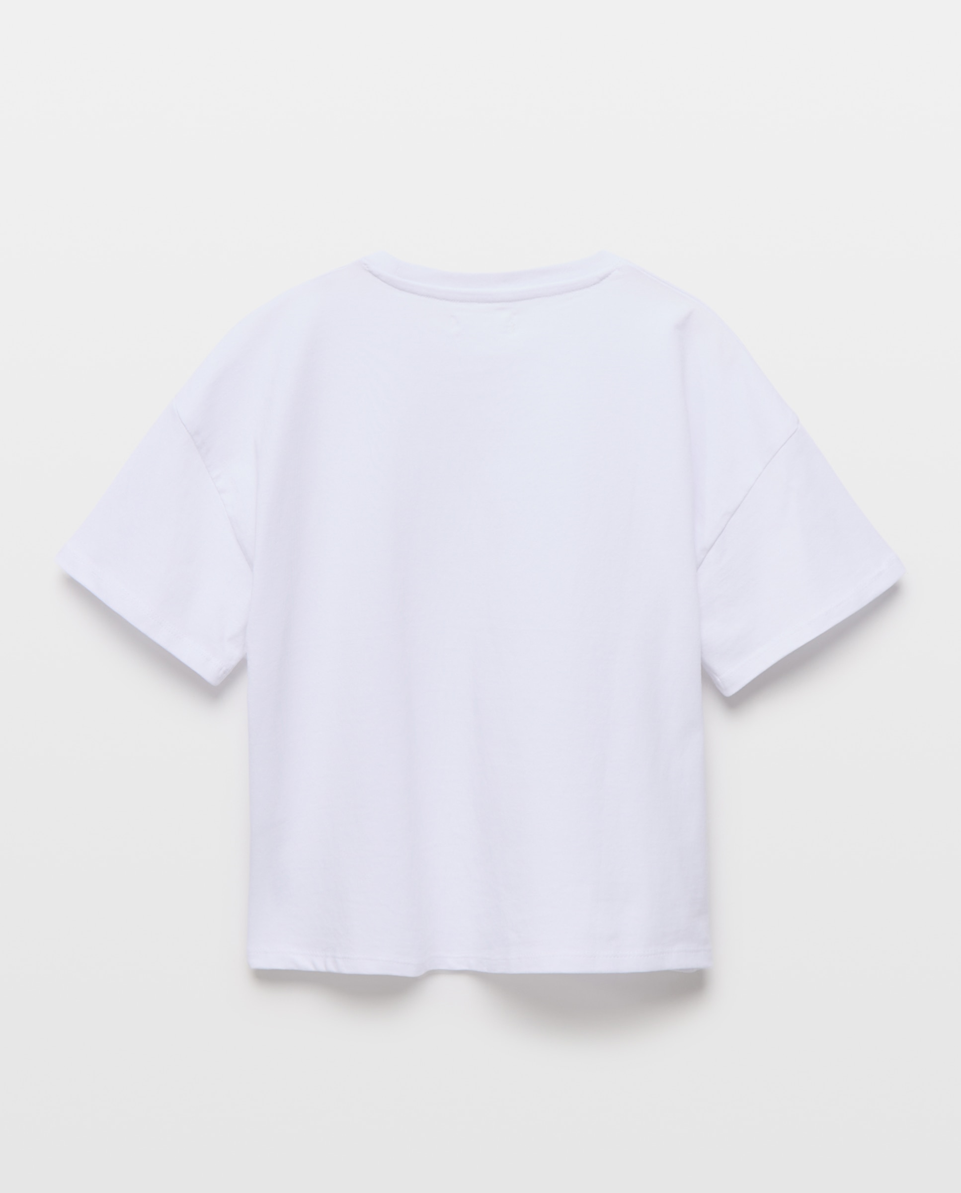 Camiseta niña básica lisa Blanco-2