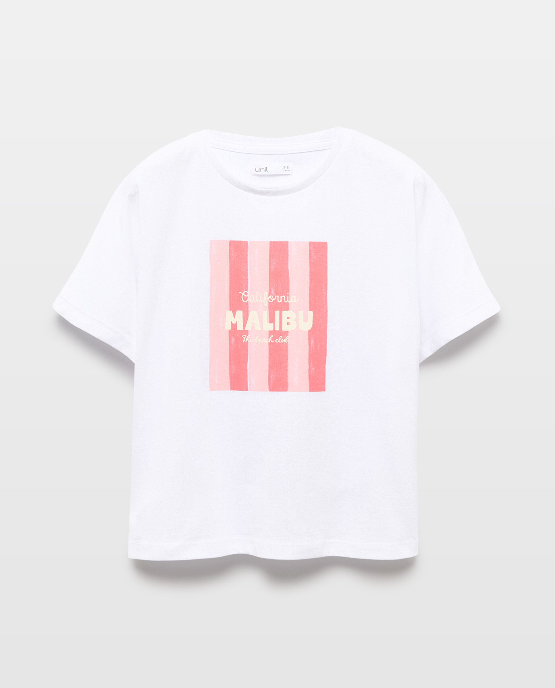 Camiseta niña print grande Blanco-1