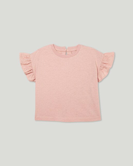 Imagen 0 de Camiseta bebé niña manga batista