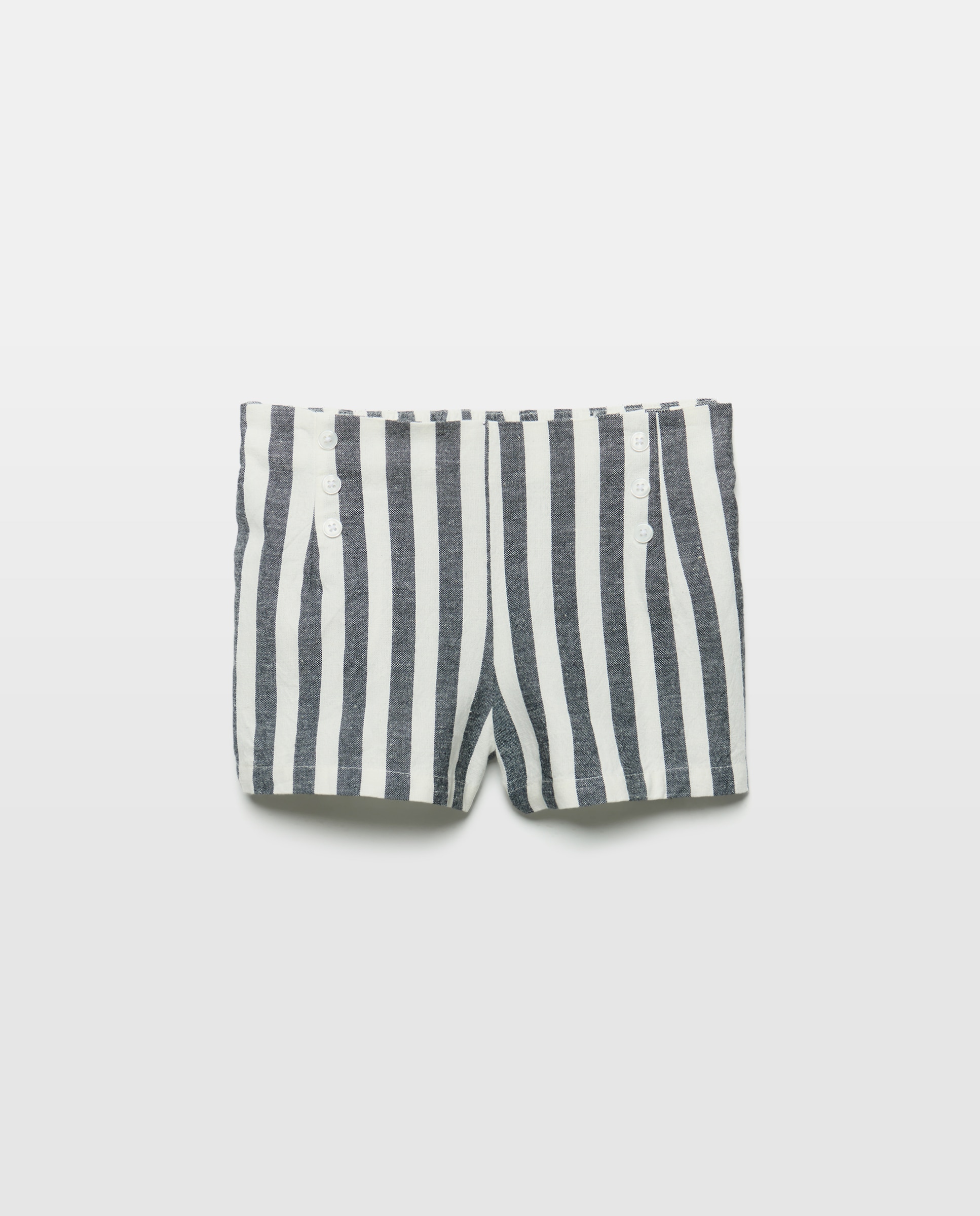 Imagen 0 de Short niña de lino con rayas set