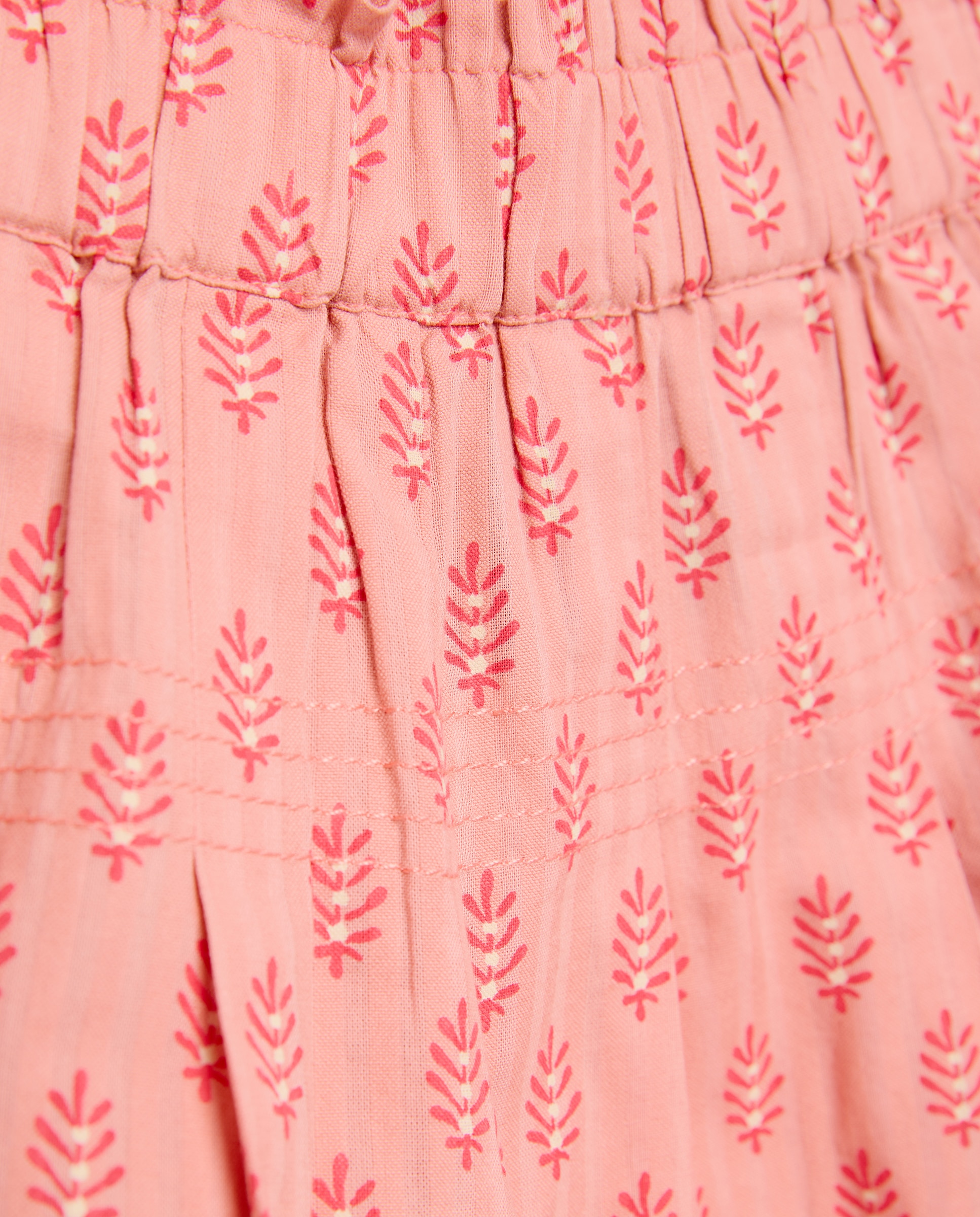 Short niña de lino estampado 660 Naranja-3
