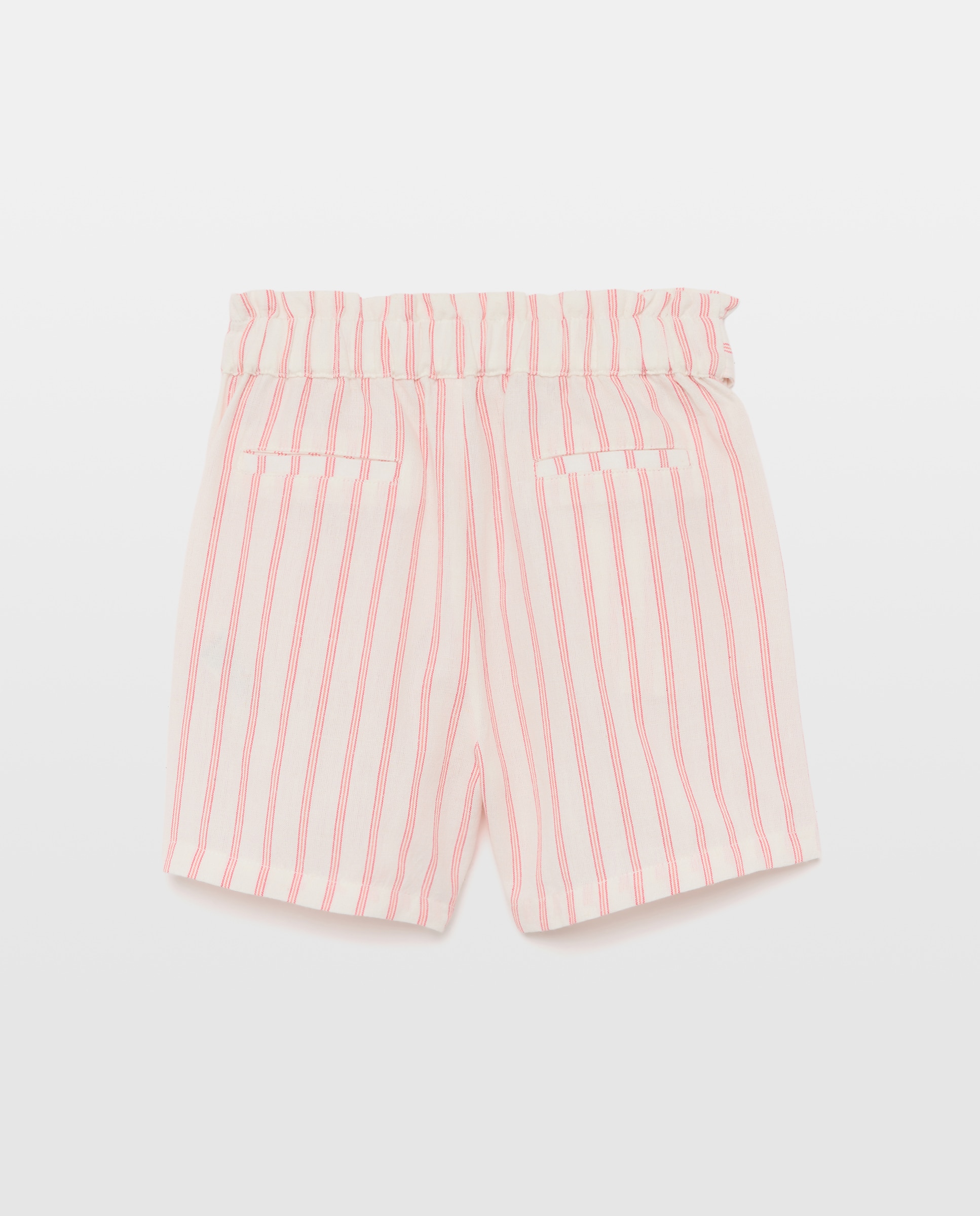 Short niña de lino con rayas Buganvilla-2