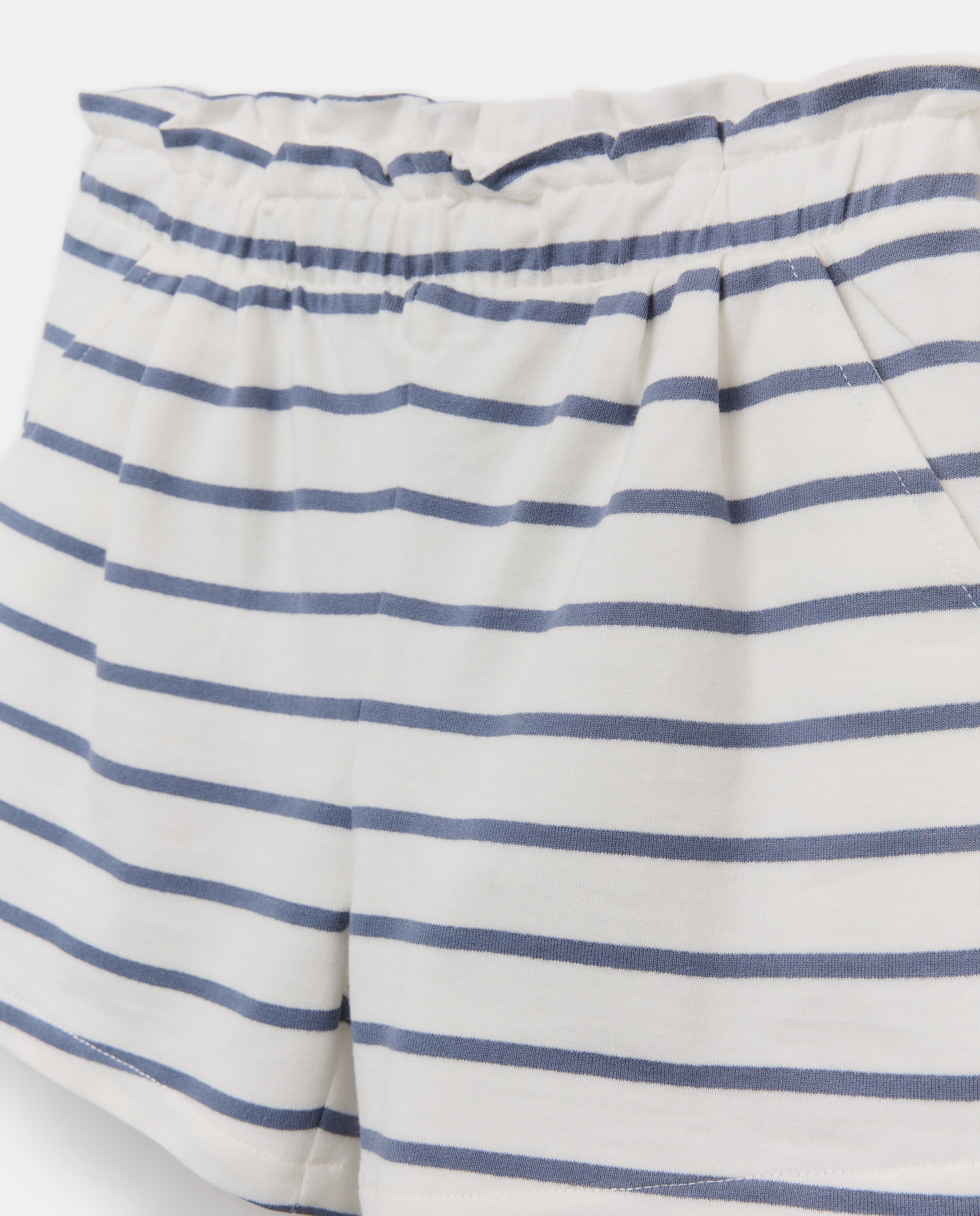Short niña felpa de rayas Azul marino-3
