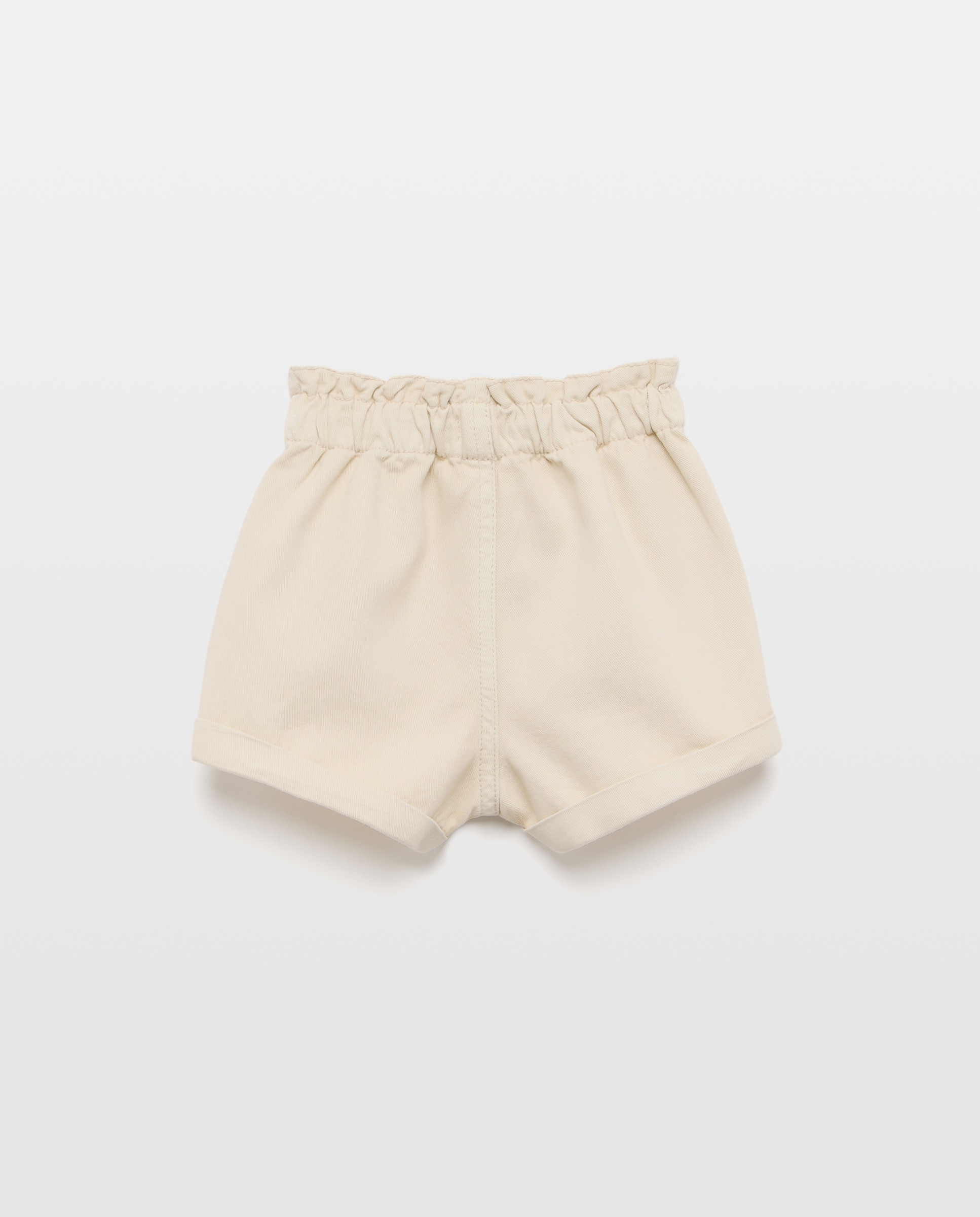Short bebé niña paperbag con bolsillos Tostado-2