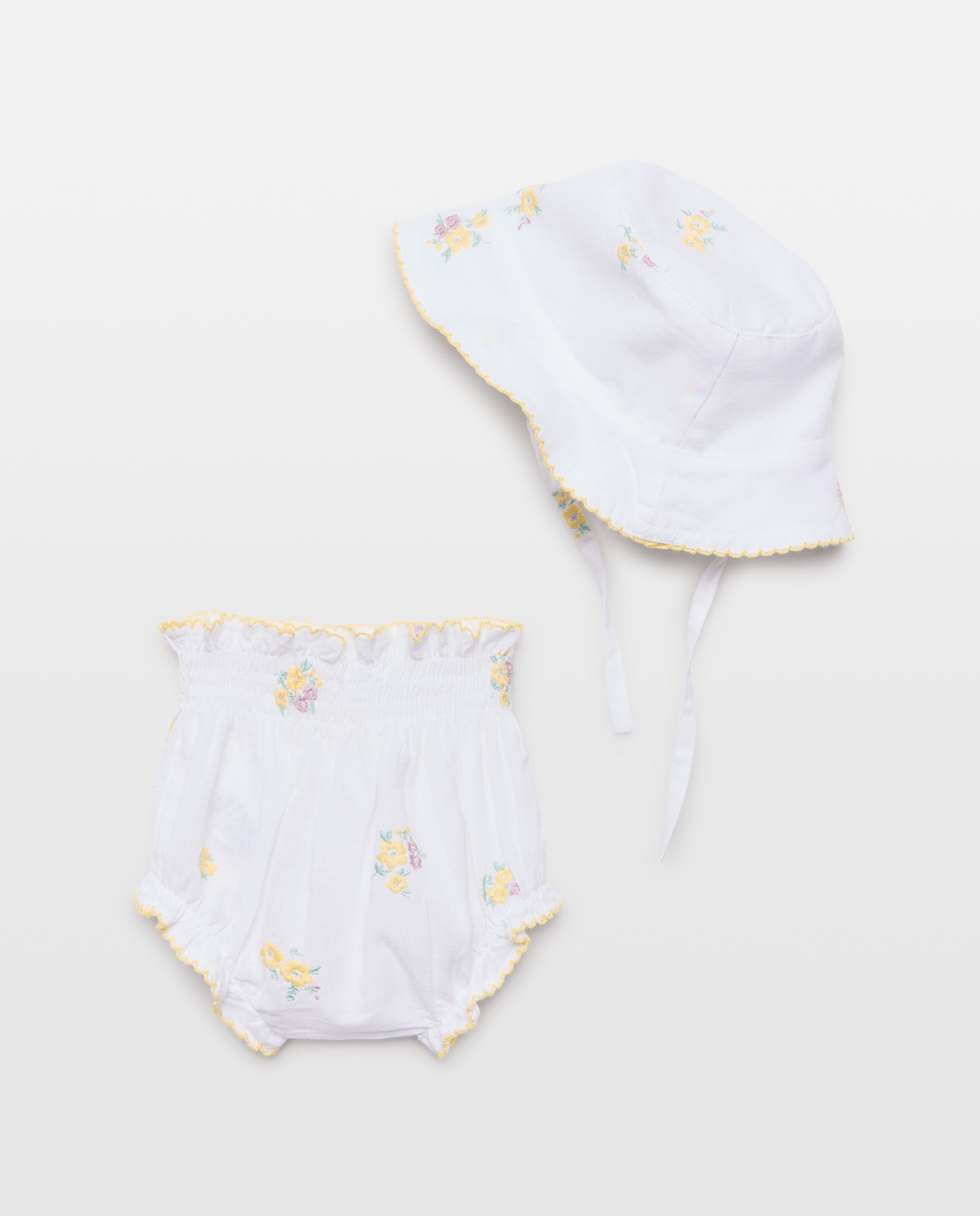 Conjunto de recién nacido bordado Blanco roto-2