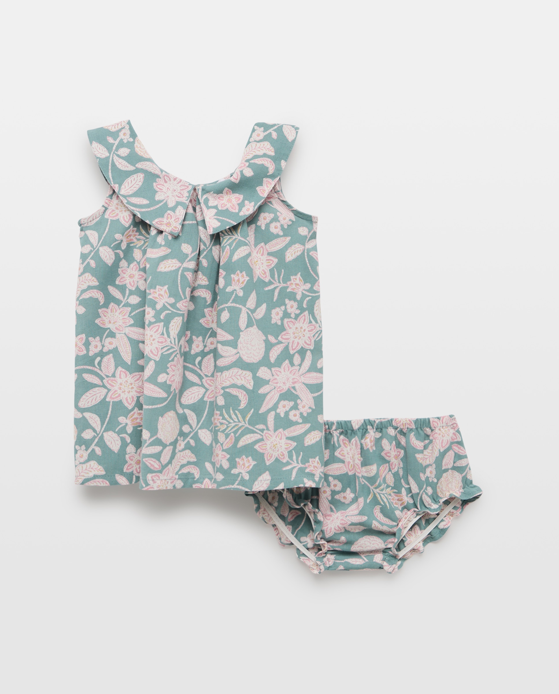 Imagen 0 de Vestido bebé niña con solapa estampado