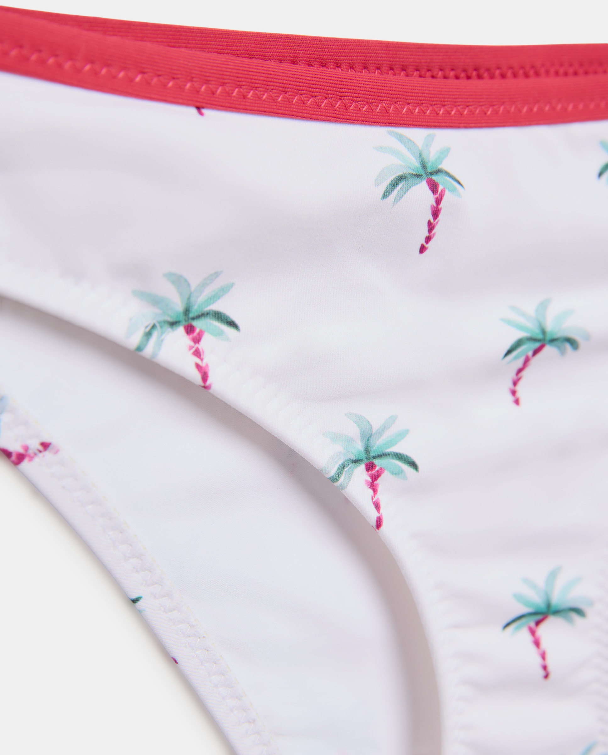 Bikini niña de palmeras Blanco roto-3