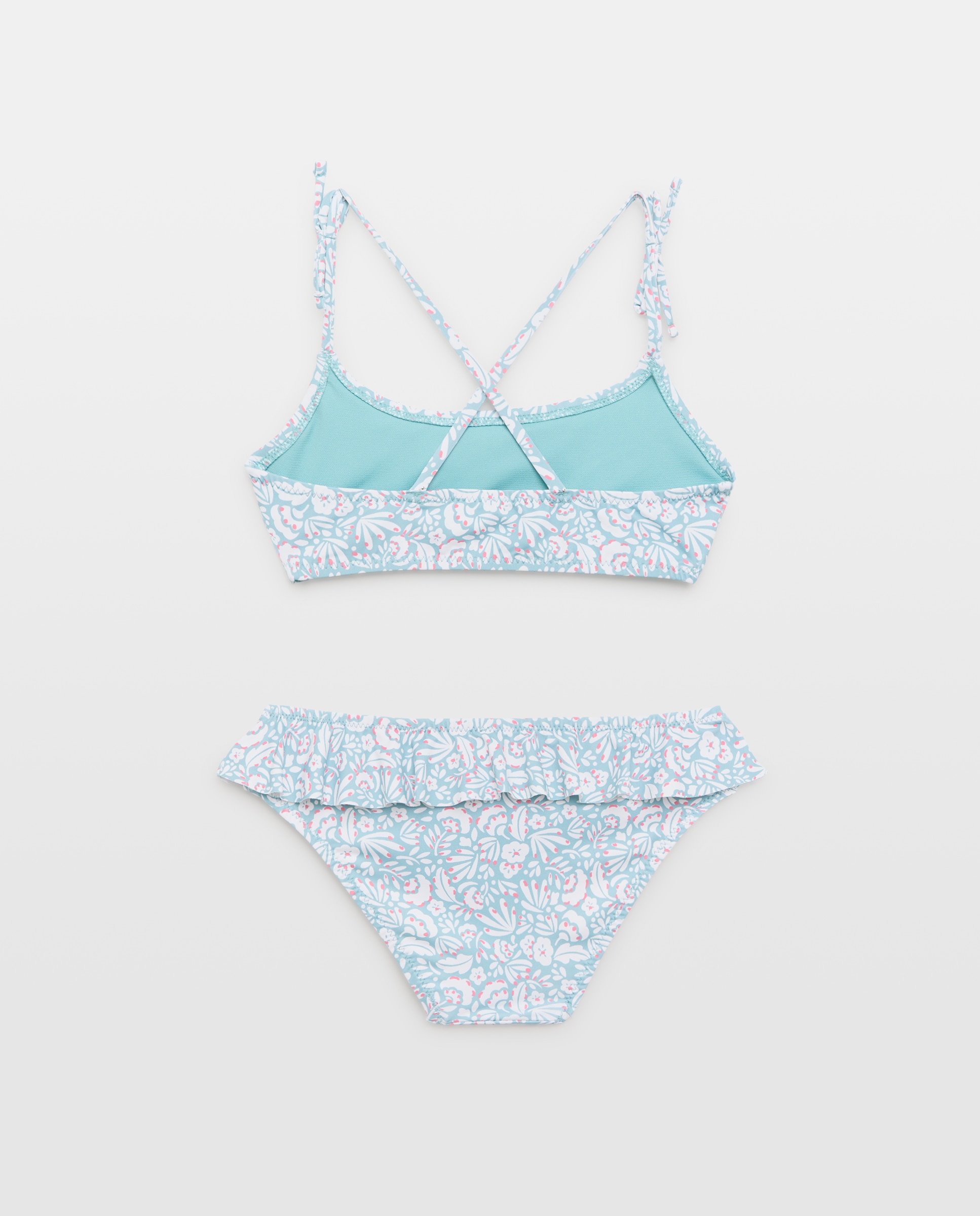 Bikini niña básico mancha 450 Turquesa-2
