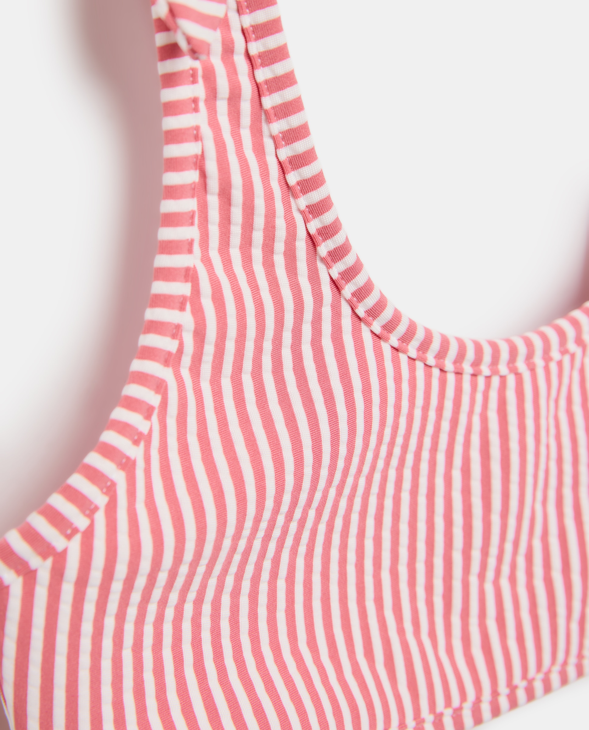 Bikini niña sencillo rayas 630 Coral-3