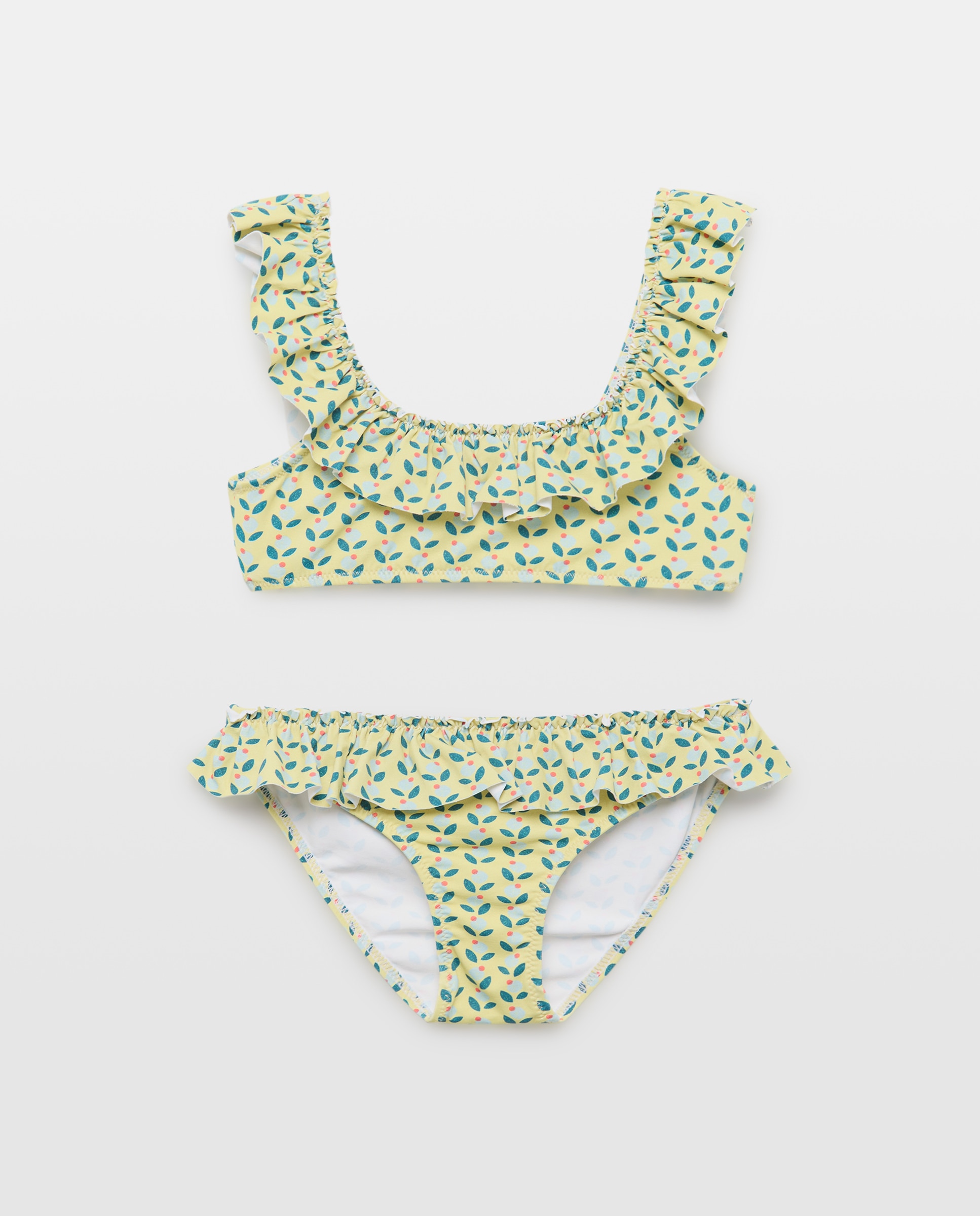 Imagen 0 de Bikini niña volante flor