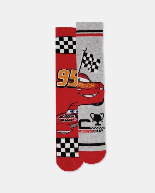 Imagem 0 de Pack de 2 Pares de Meias Antiderrapantes com Fantasia Carros