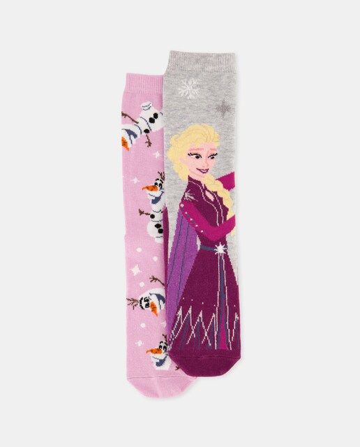 Imagem 0 de Pack de 2 Pares de Meias Antiderrapantes com Fantasia Frozen