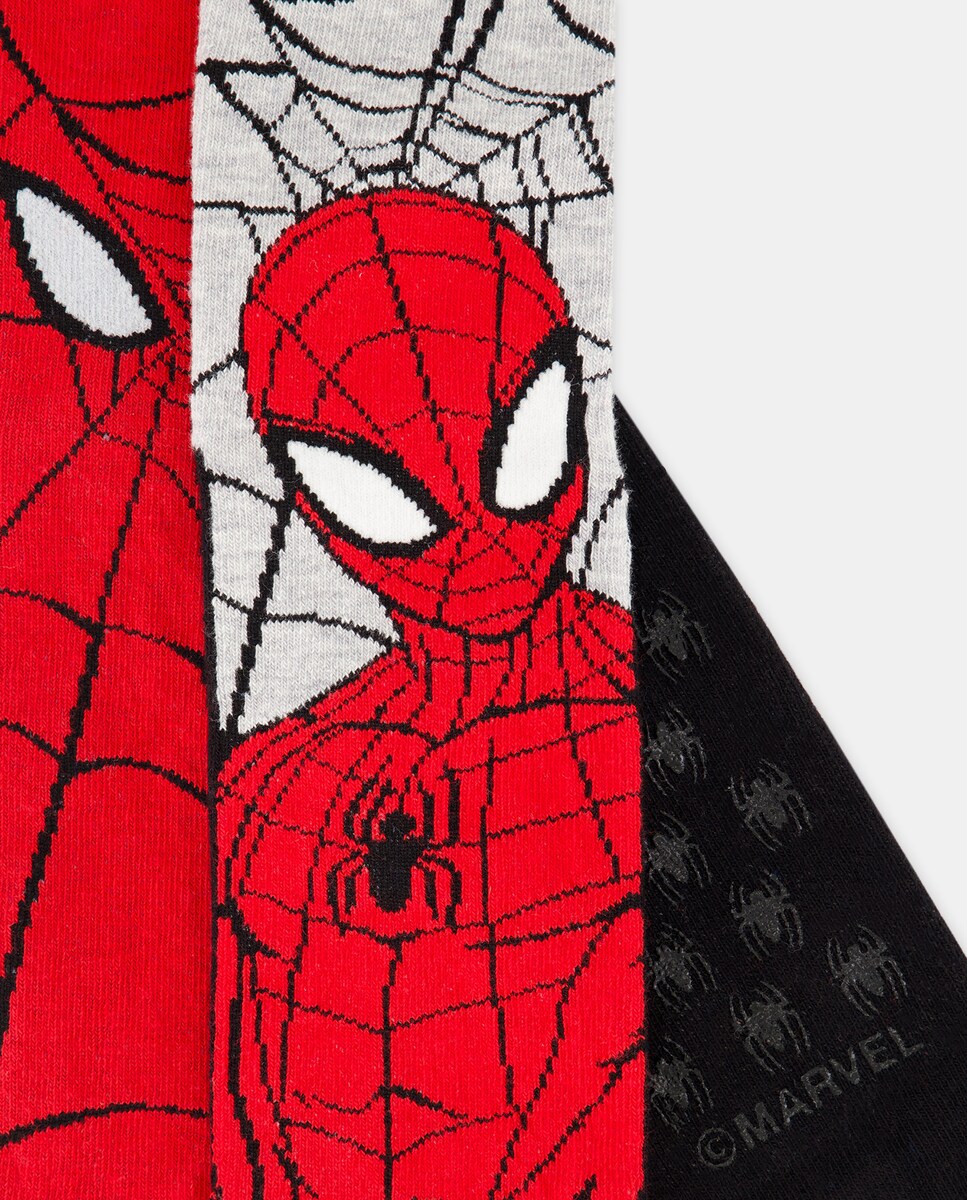 Pack de 2 Pares de Meias Antiderrapantes com Estampado do Homem-Aranha 600 Vermelho-3