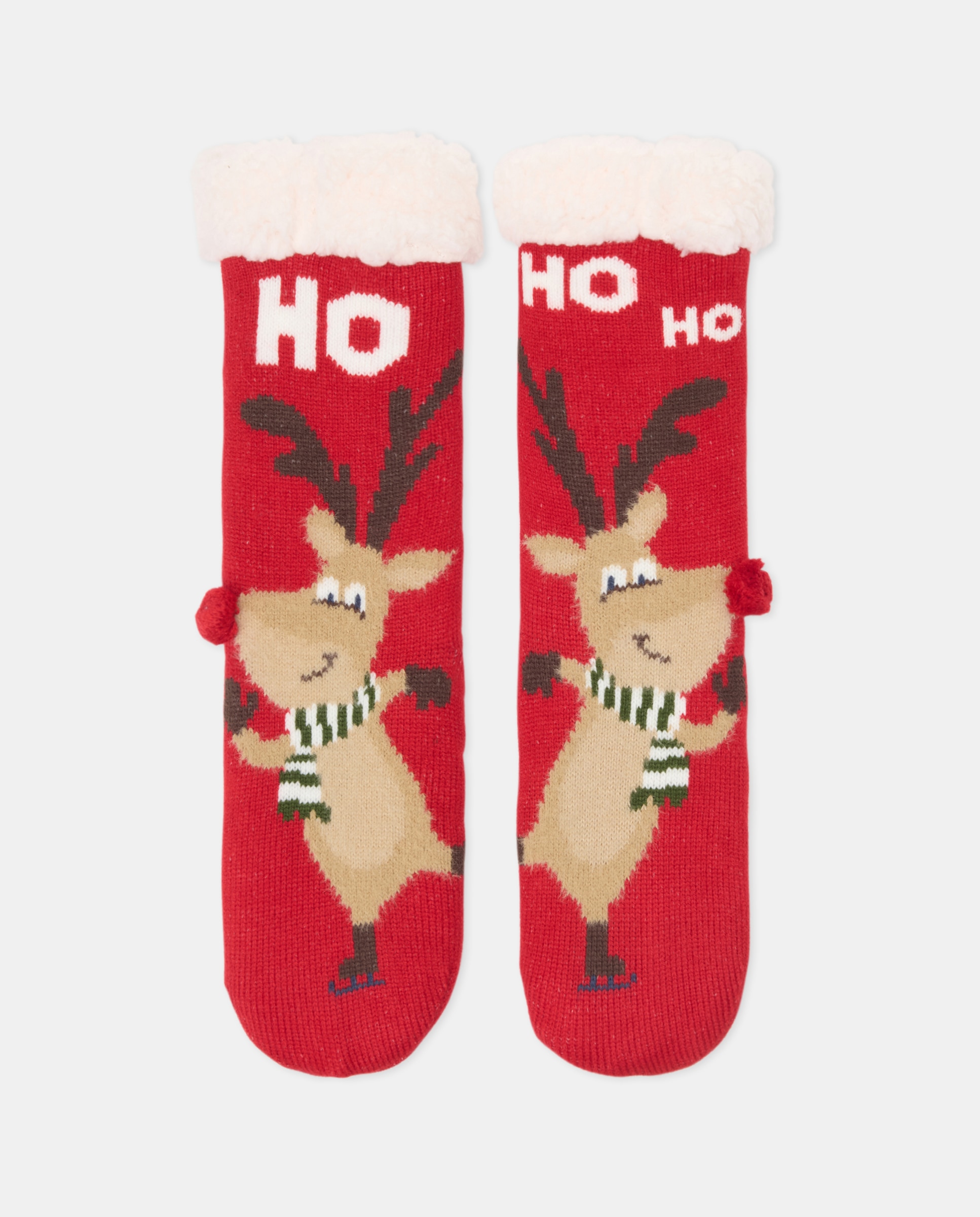 Meias Antiderrapantes 600 Vermelho-1