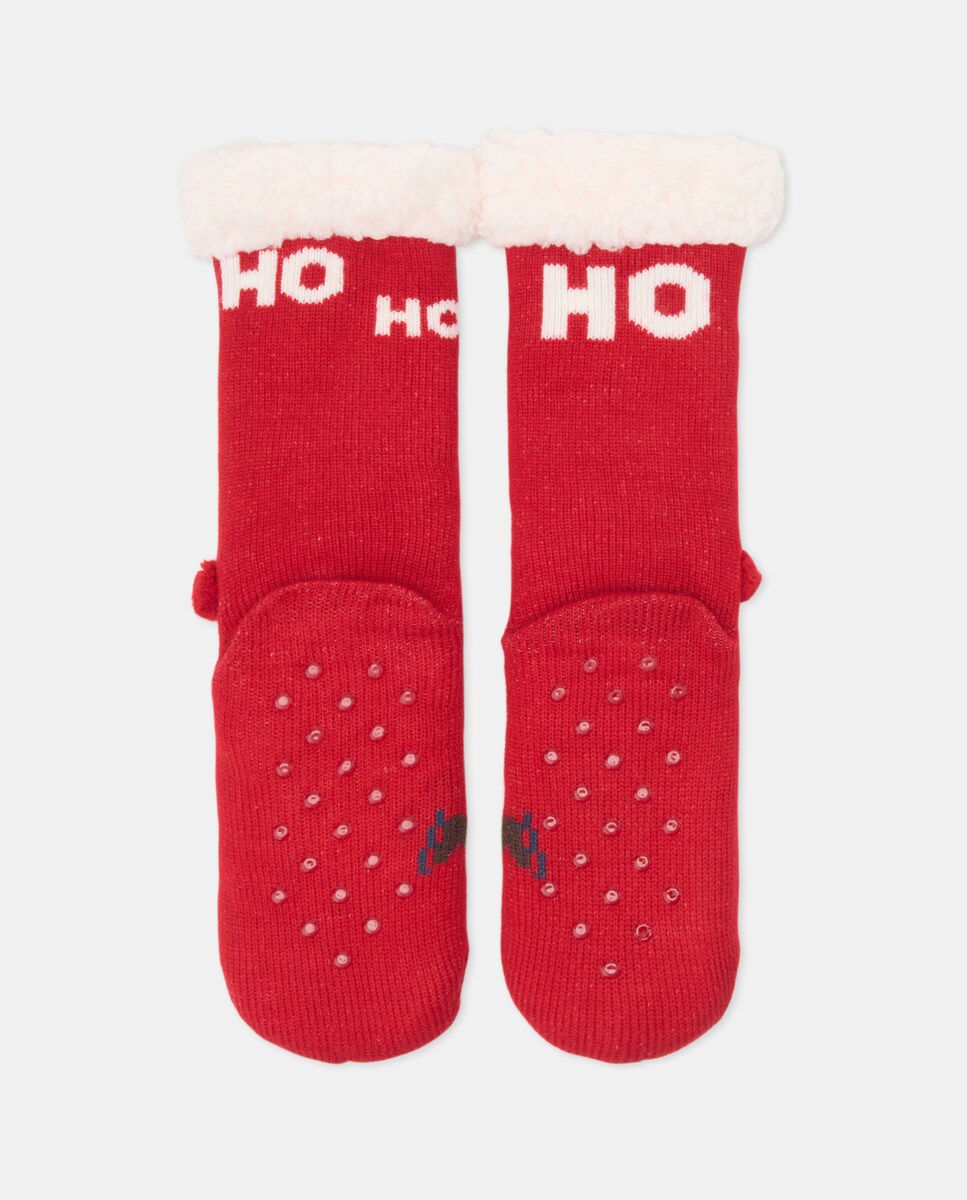 Meias Antiderrapantes 600 Vermelho-2