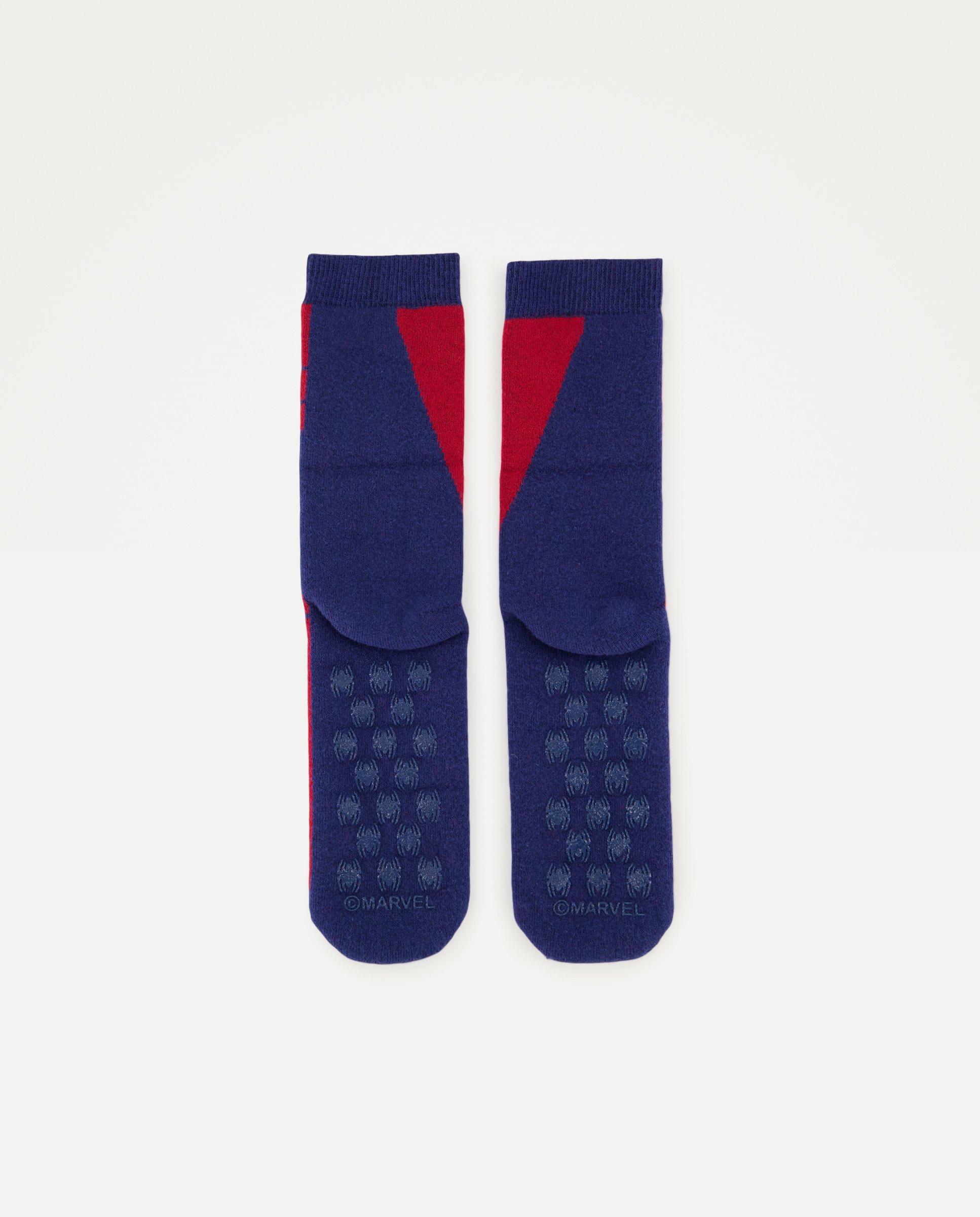 Meias Antiderrapantes com Fantasia de Logótipo Homem-Aranha Cotton Juice Vermelho-2
