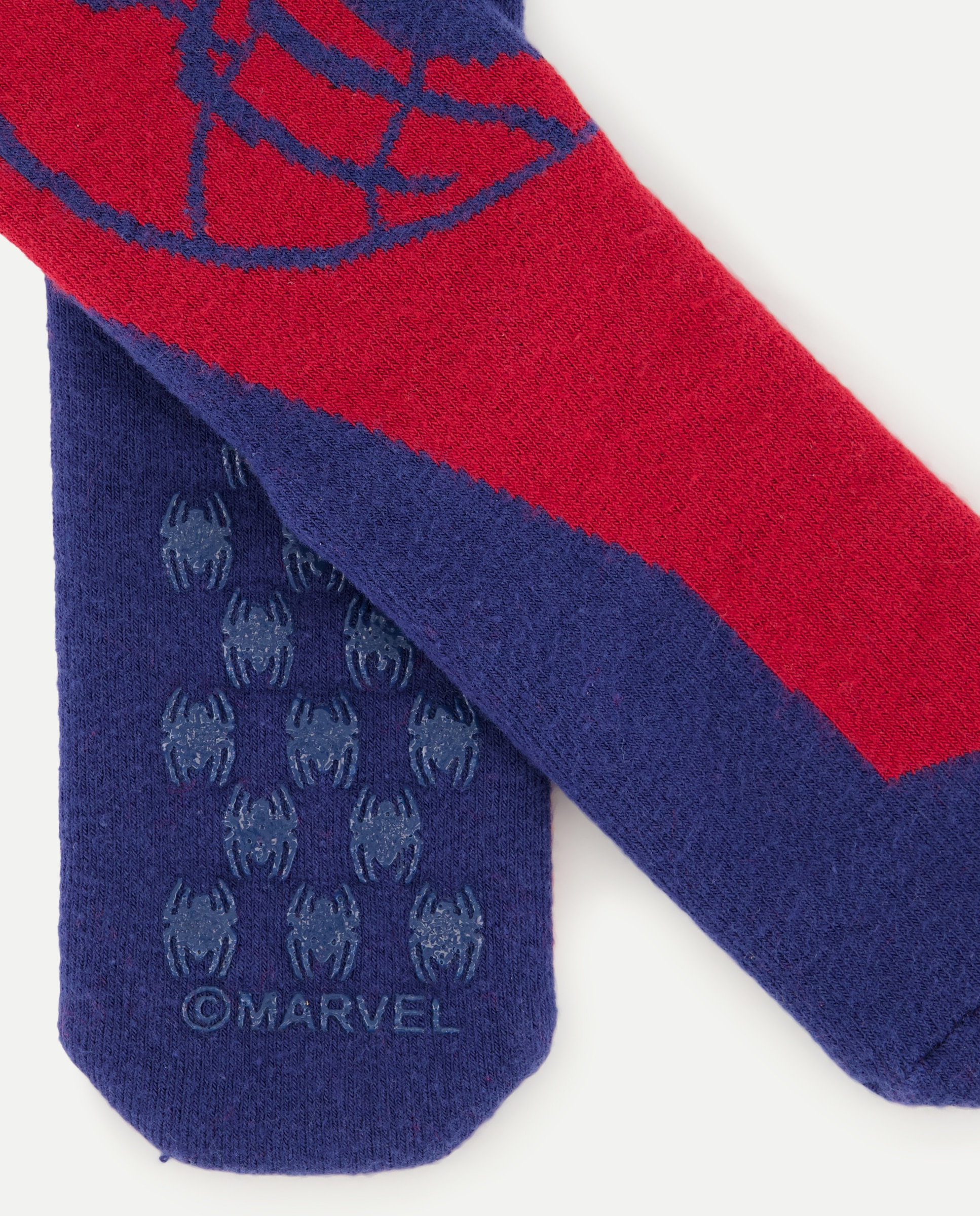 Meias Antiderrapantes com Fantasia de Logótipo Homem-Aranha Cotton Juice Vermelho-3