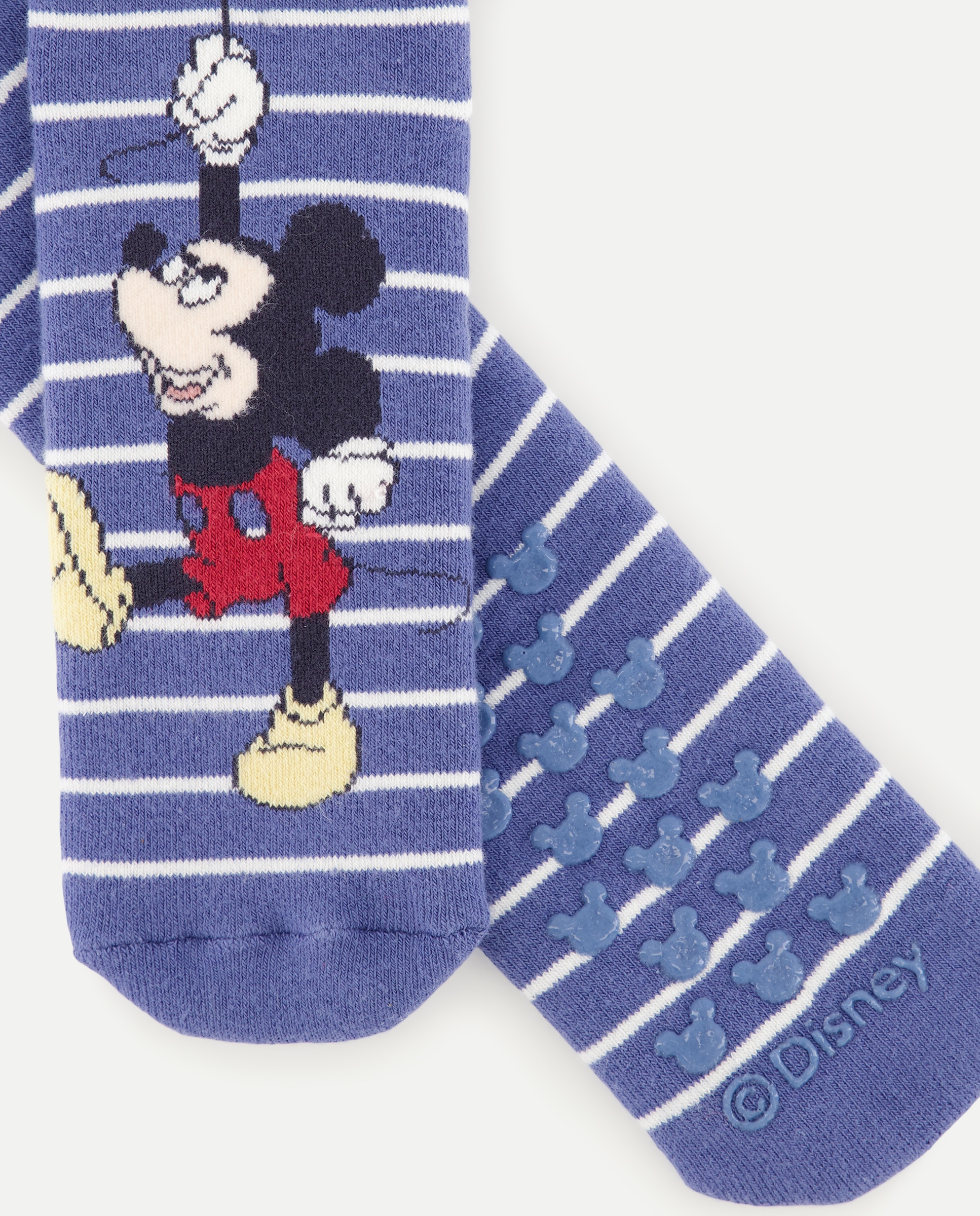 Meias Antiderrapantes com Fantasia de Mickey com Balão Cotton Juice Azul-marinho-3