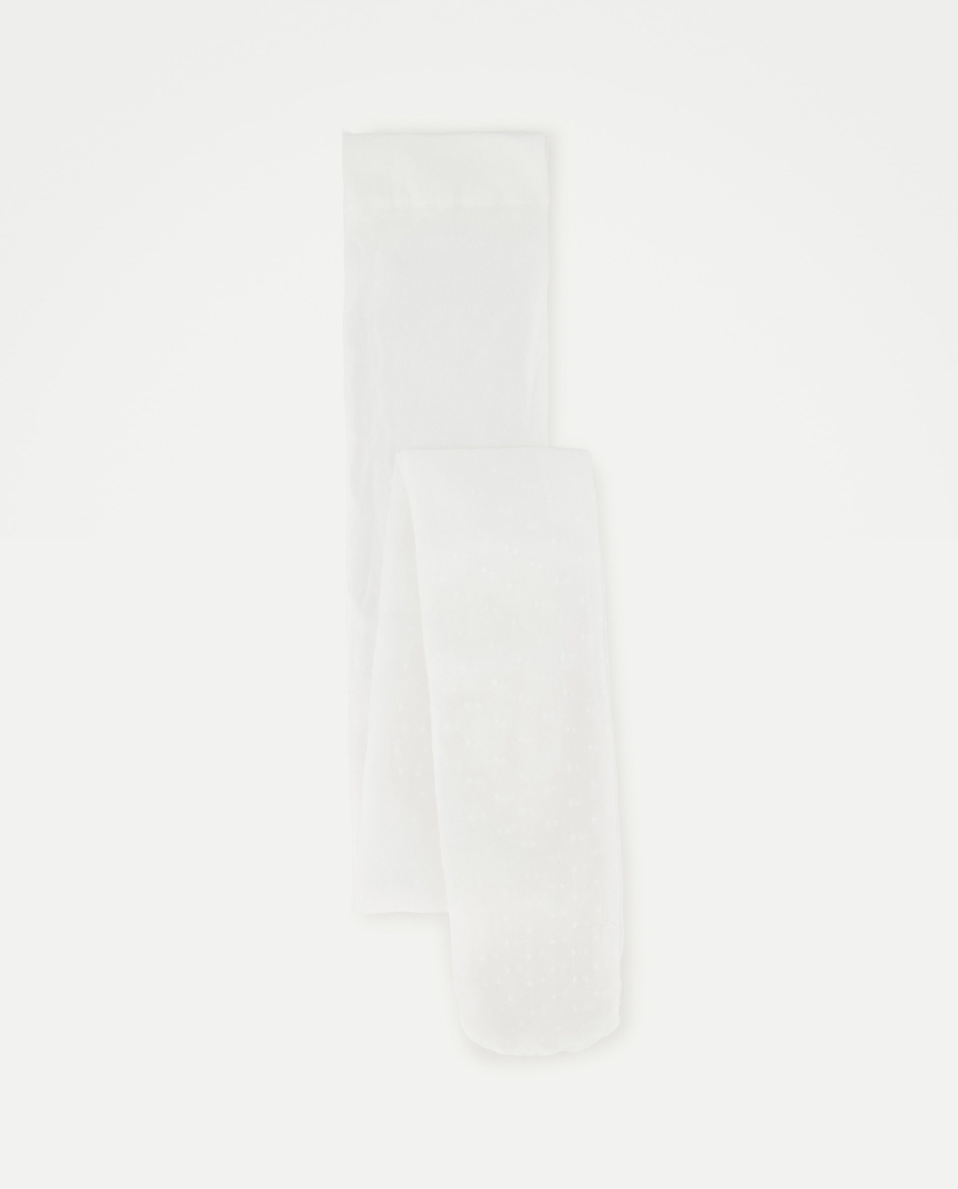 Pantis fantasía topos de niña - Cotton Juice - Blanco Blanco-1