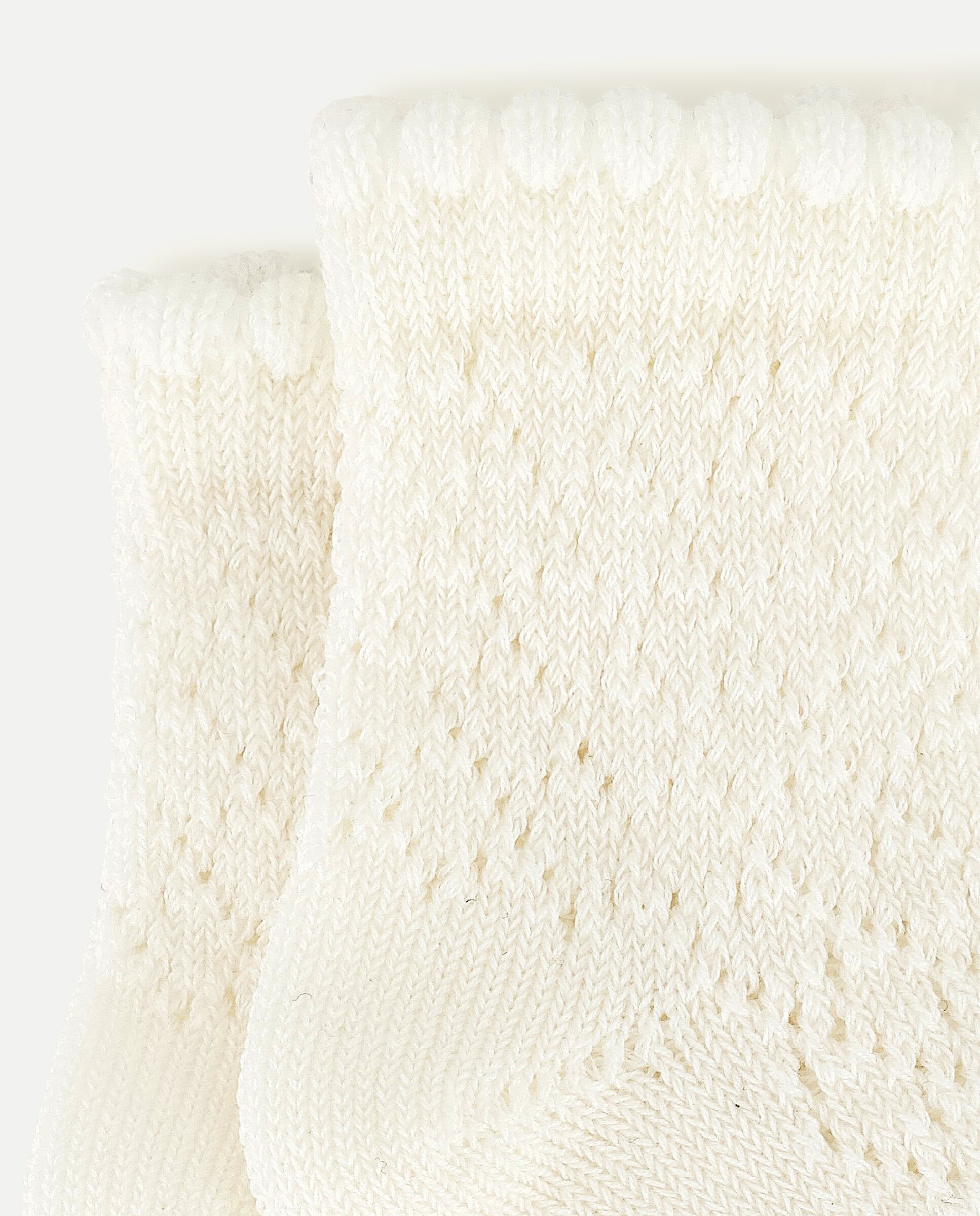 Meias de Cerimónia Rendilhadas de Bebé Cotton Juice Bege-2