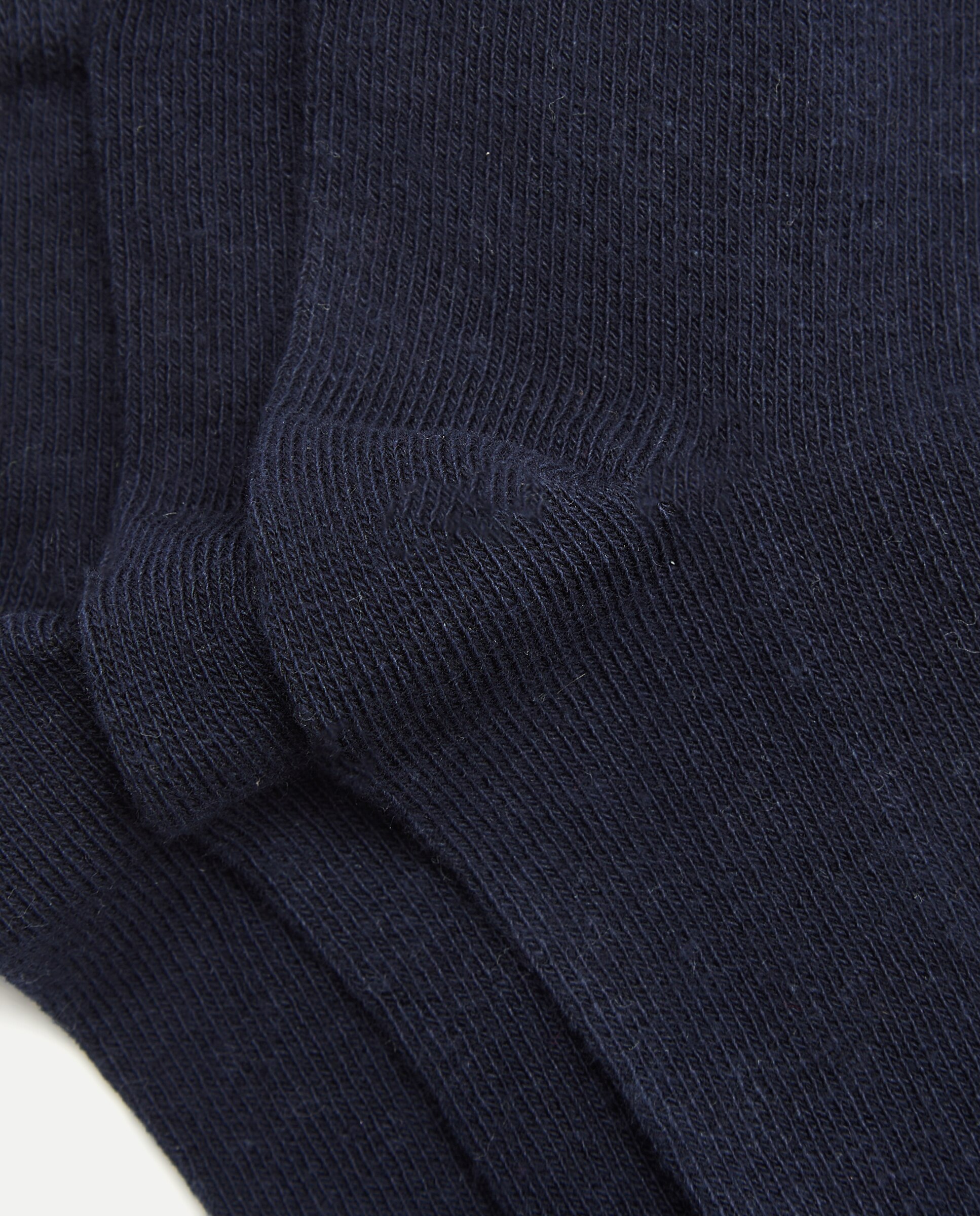 Pack de tres calcetines tobilleros de niña en color liso - Cotton Juice - Azul marino Azul marino-2
