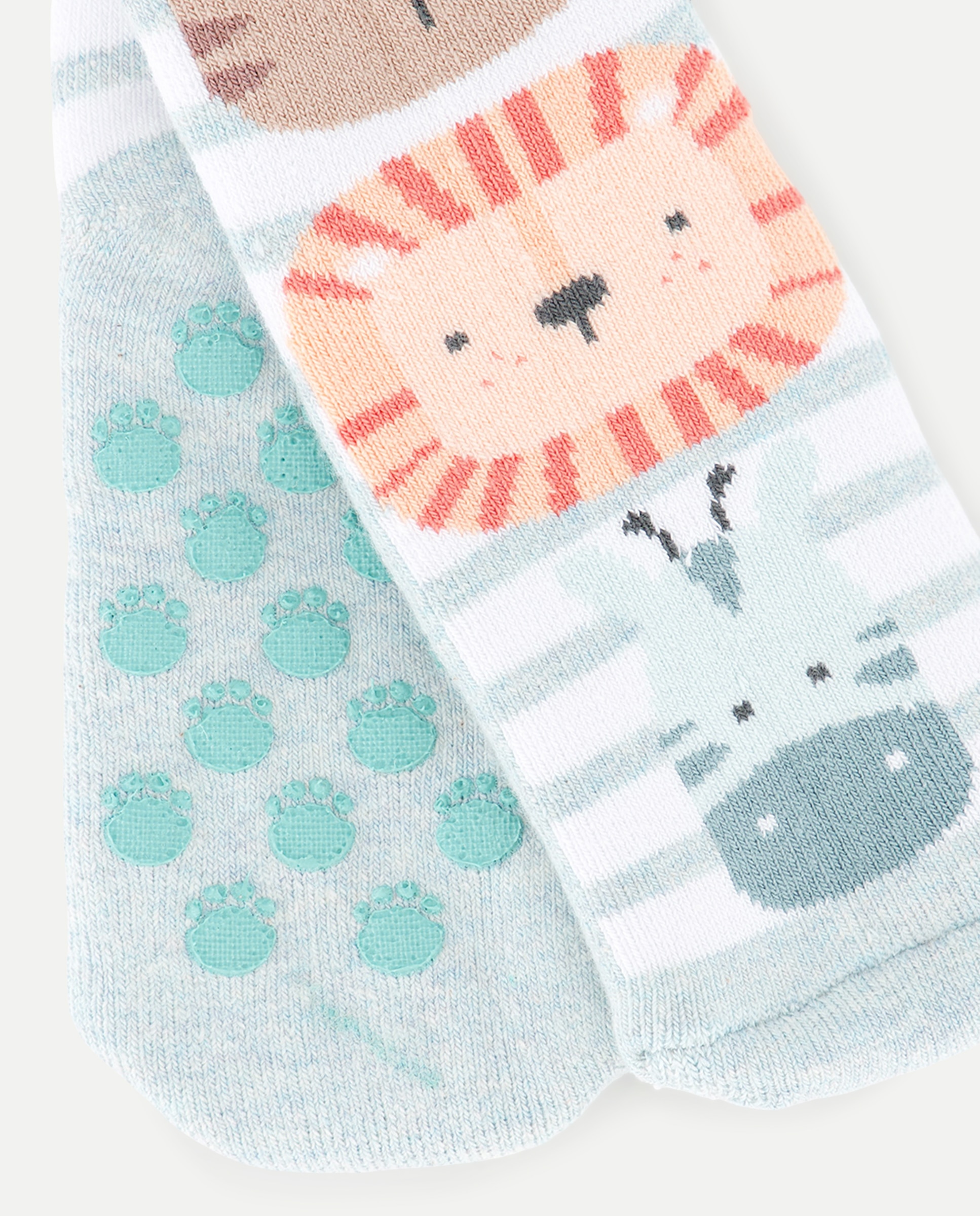 Meias Antiderrapantes de Bebé Cotton Juice Multicolor-3