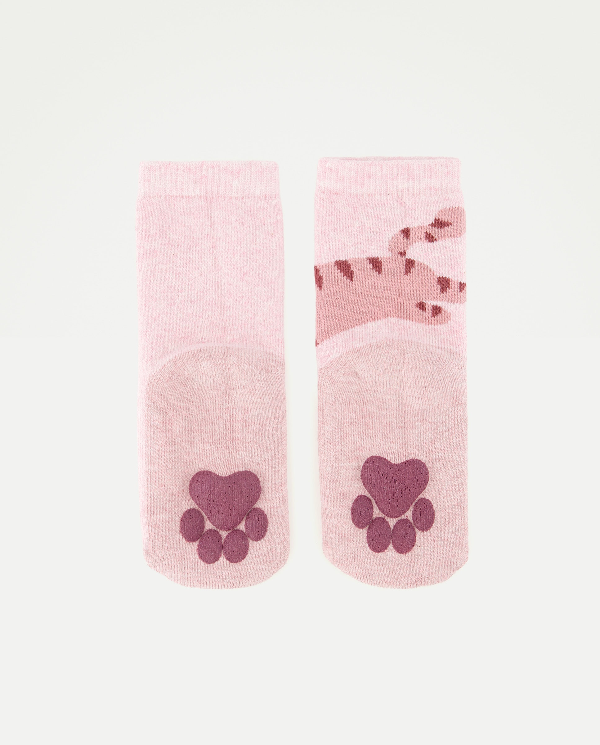 Calcetines antideslizantes estampado fantasía de bebé - Cotton Juice - Rosa Rosa-2