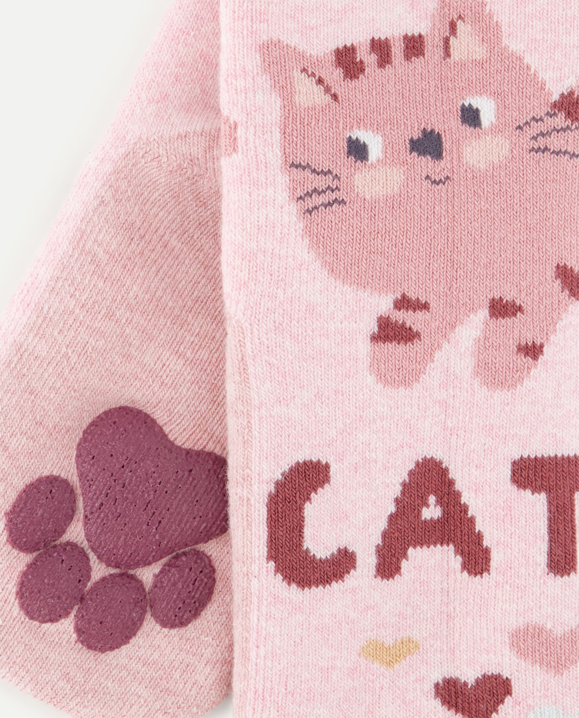 Calcetines antideslizantes estampado fantasía de bebé - Cotton Juice - Rosa Rosa-3