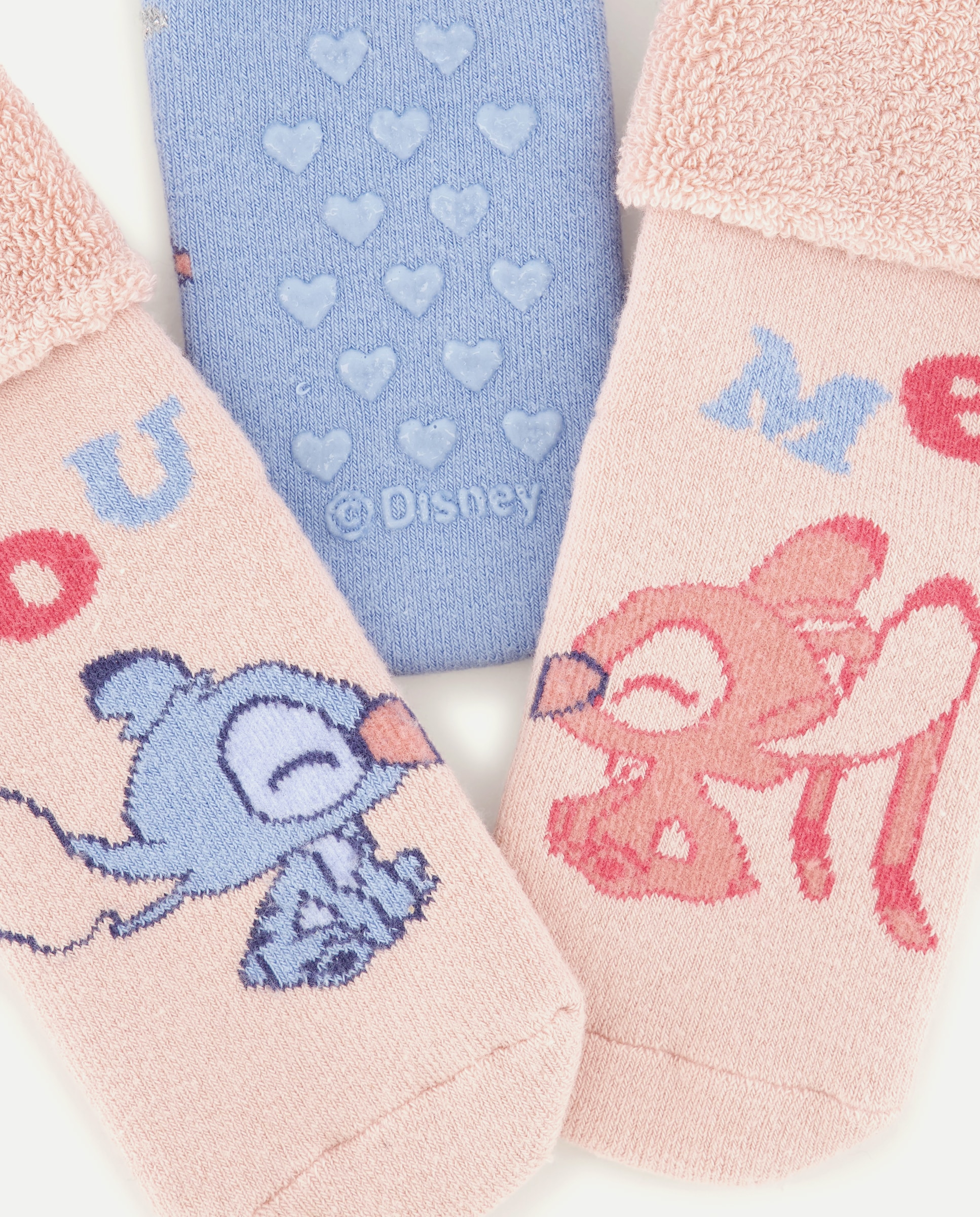 Pack de 2 Pares de Meias Antiderrapantes de Bebé com Fantasia Stitch Cotton Juice Multicolor-3