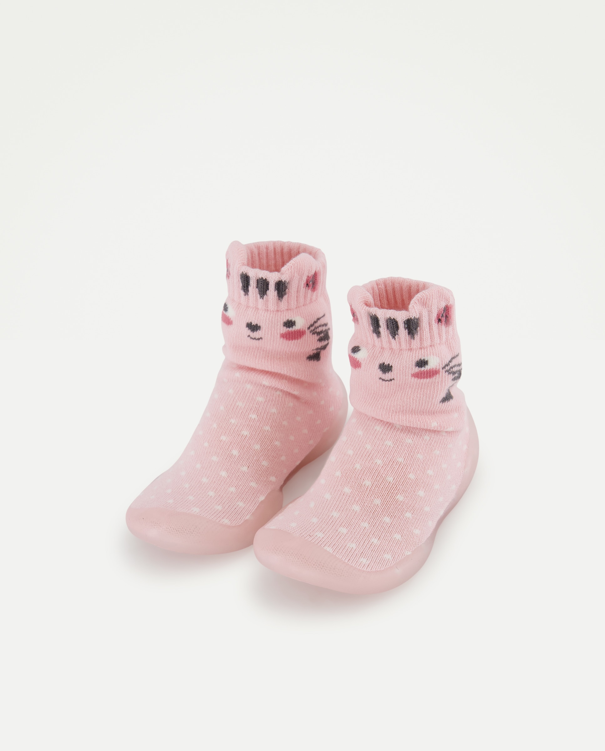 Zapatilla estampado fantasía de bebé - Cotton Juice - Rosa Rosa-5