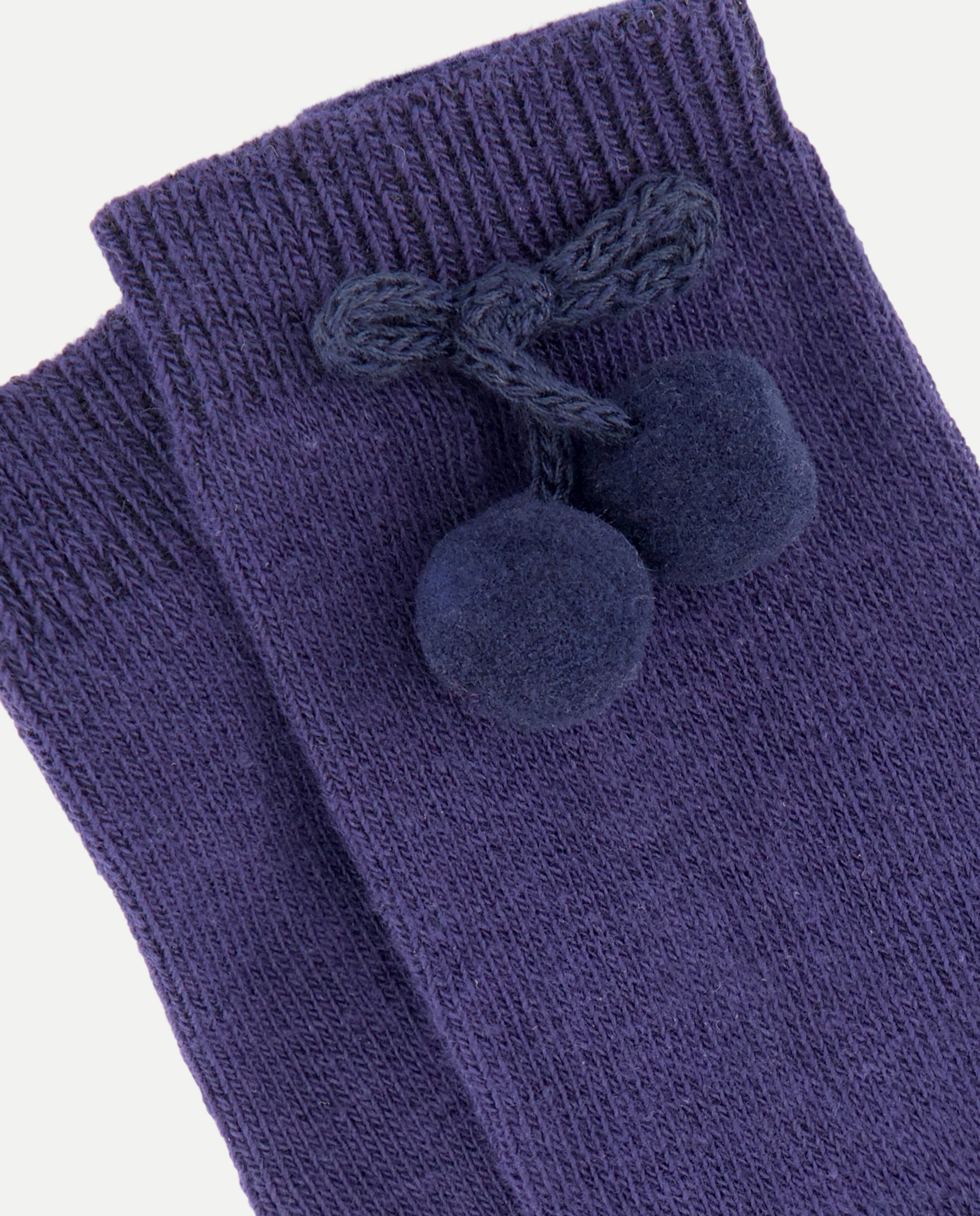 Meias Altas de Bebé com Pompom Cotton Juice 410 Azul Claro-2