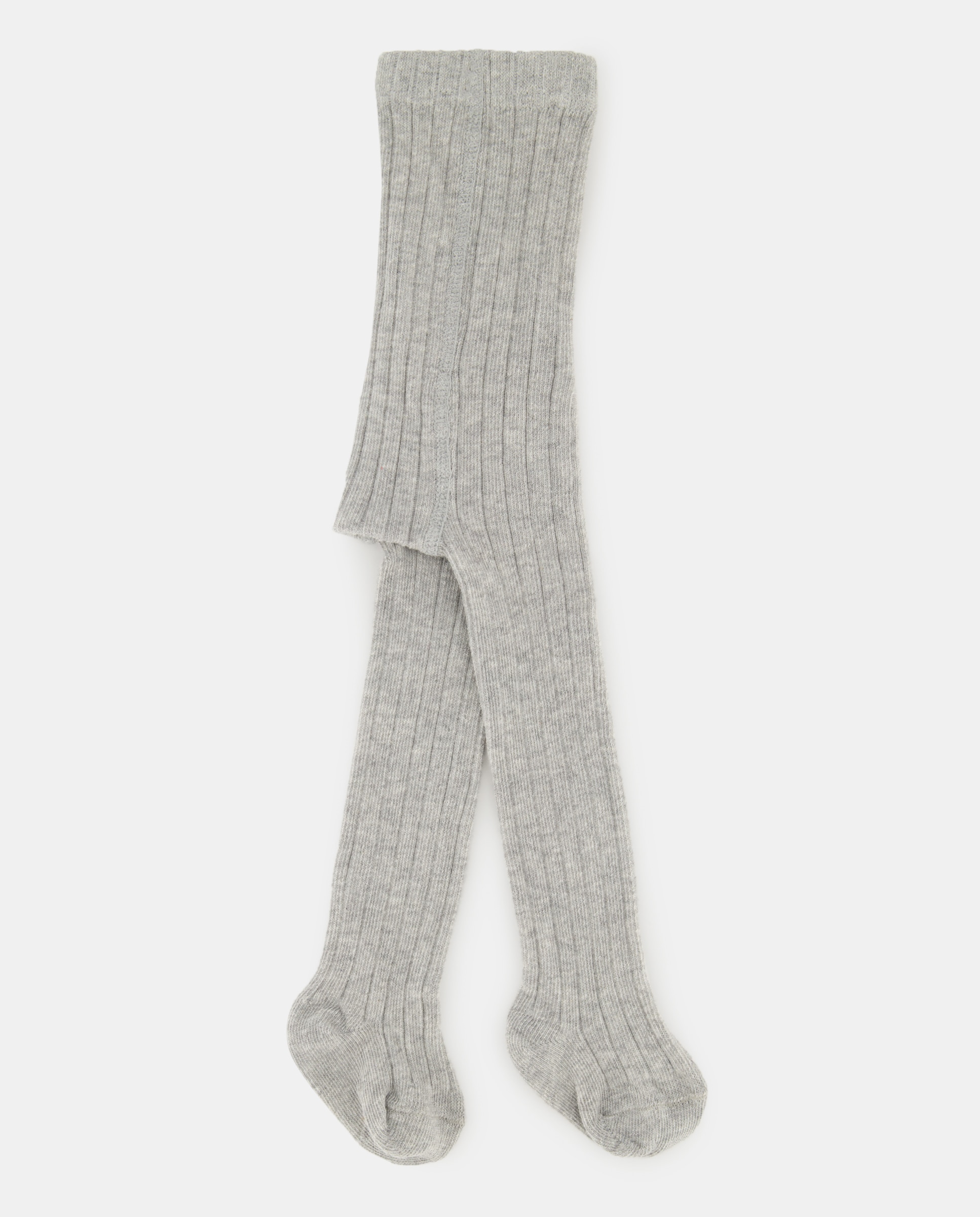 Pack de dos leotardos de canalé de bebé niña - Cotton Juice - Gris Gris-2