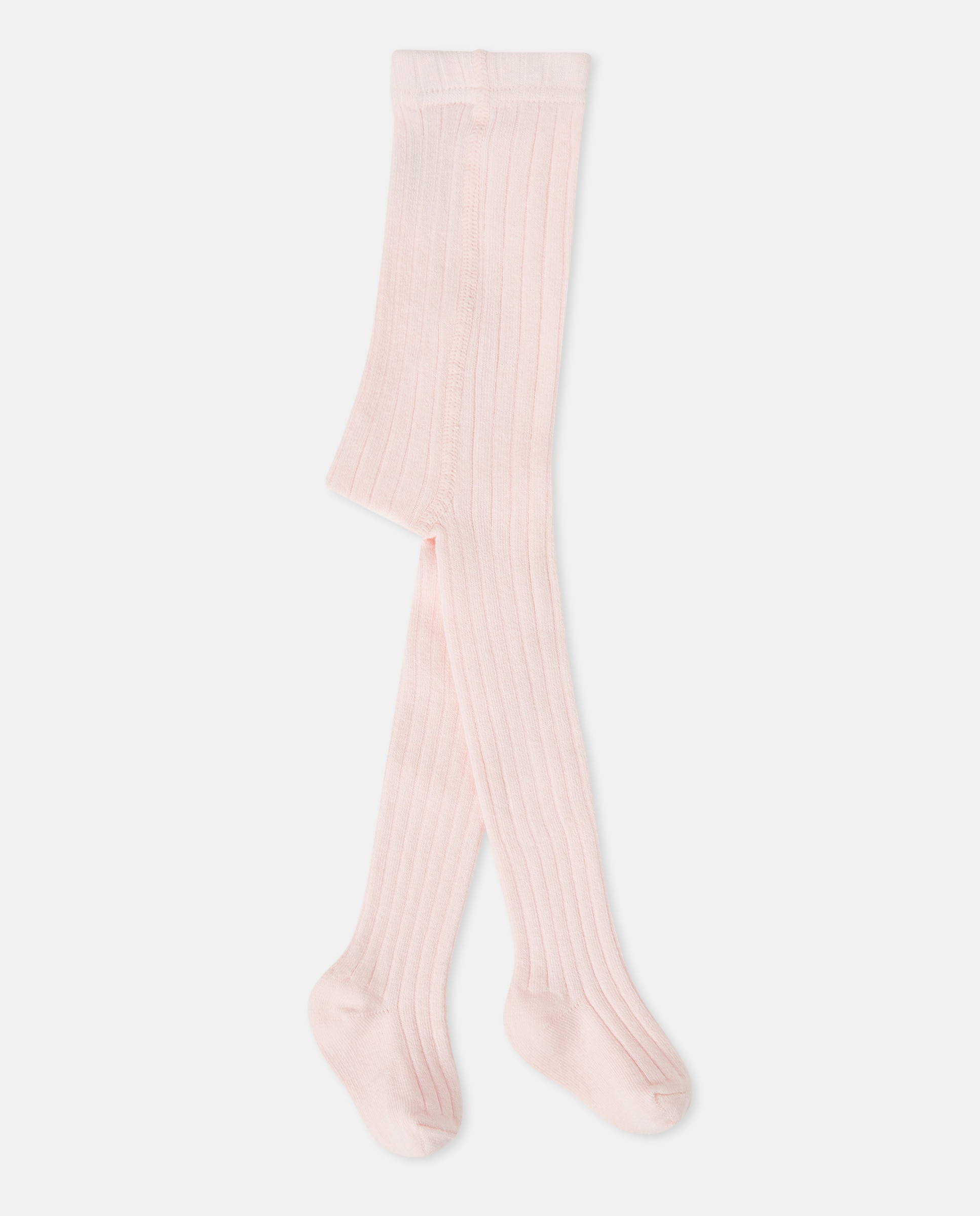 Pack de 2 Collants Canelados Lisos de Bebé Cotton Juice 200 Rosa-2