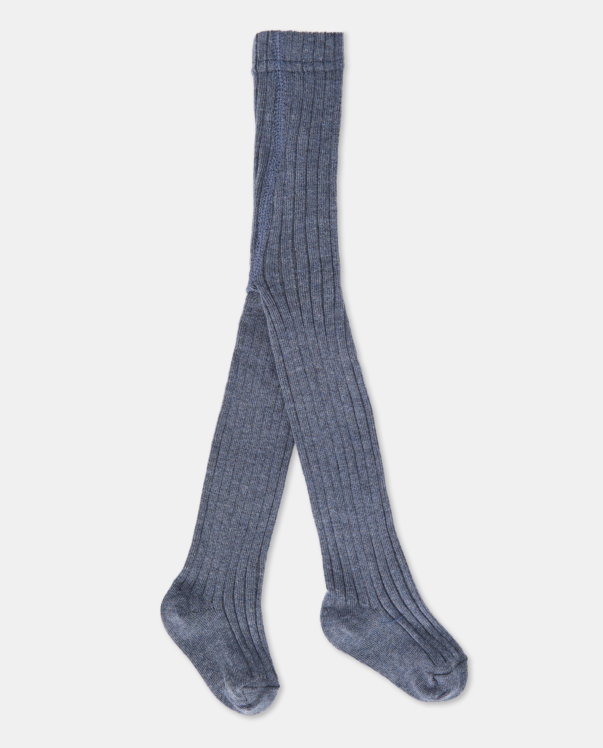 Collants Básicos Canelados de Bebé 400 Azul-1