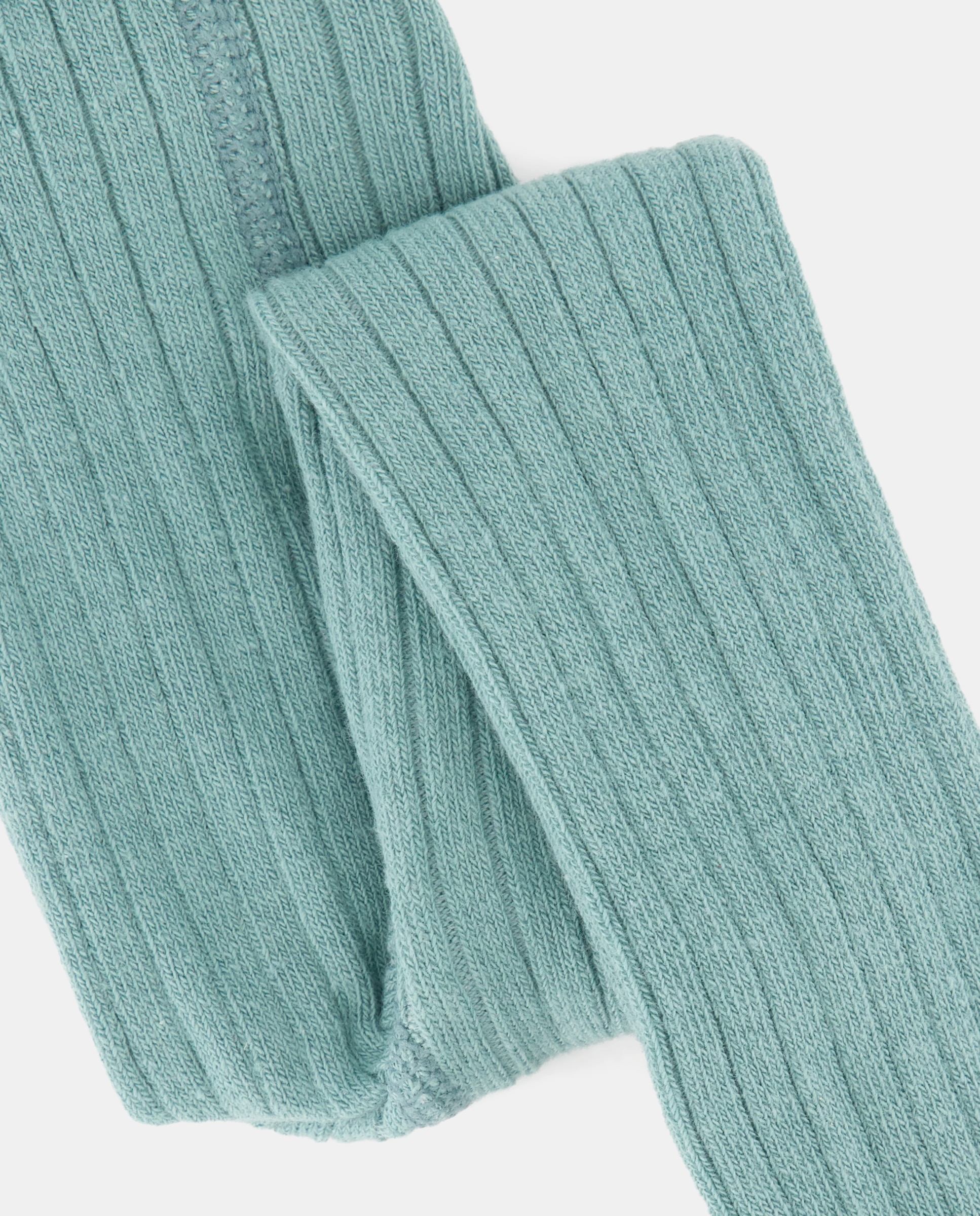 Leotardo liso canalé de bebé - Cotton Juice - Verde Verde-2