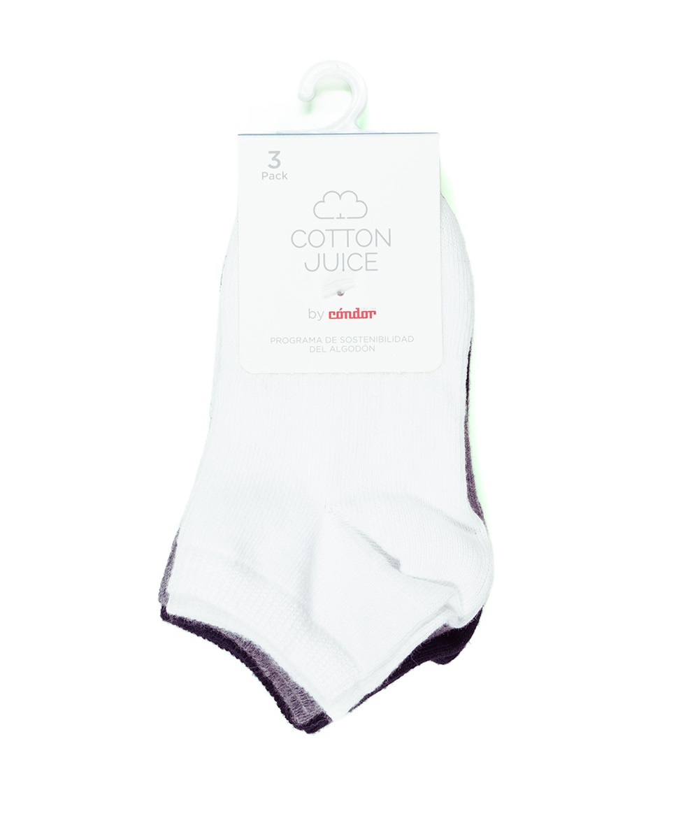 Pack de Três Pares de Meias Desportivas Multicolor-2