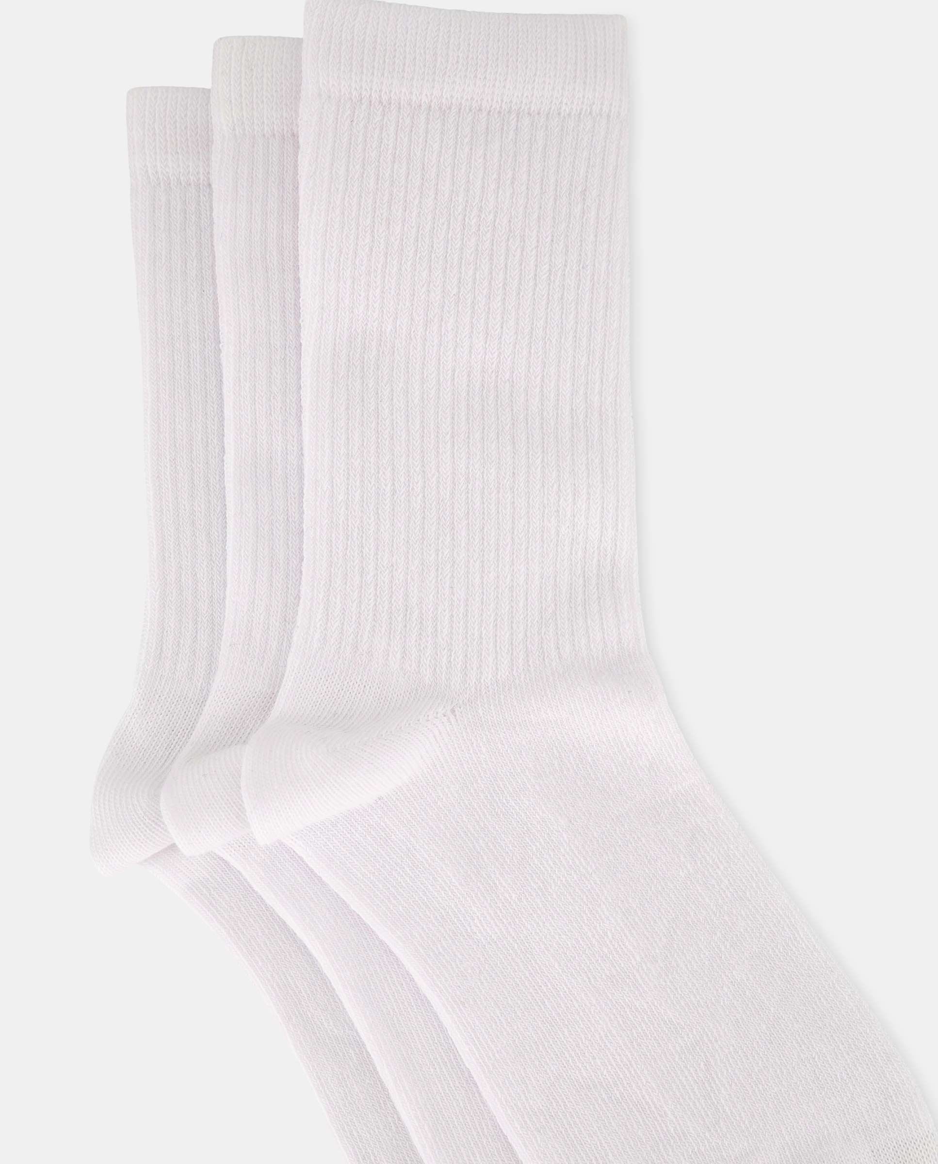 Pack de 3 Pares de Meias Desportivas - Branco Cotton Juice Branco-3