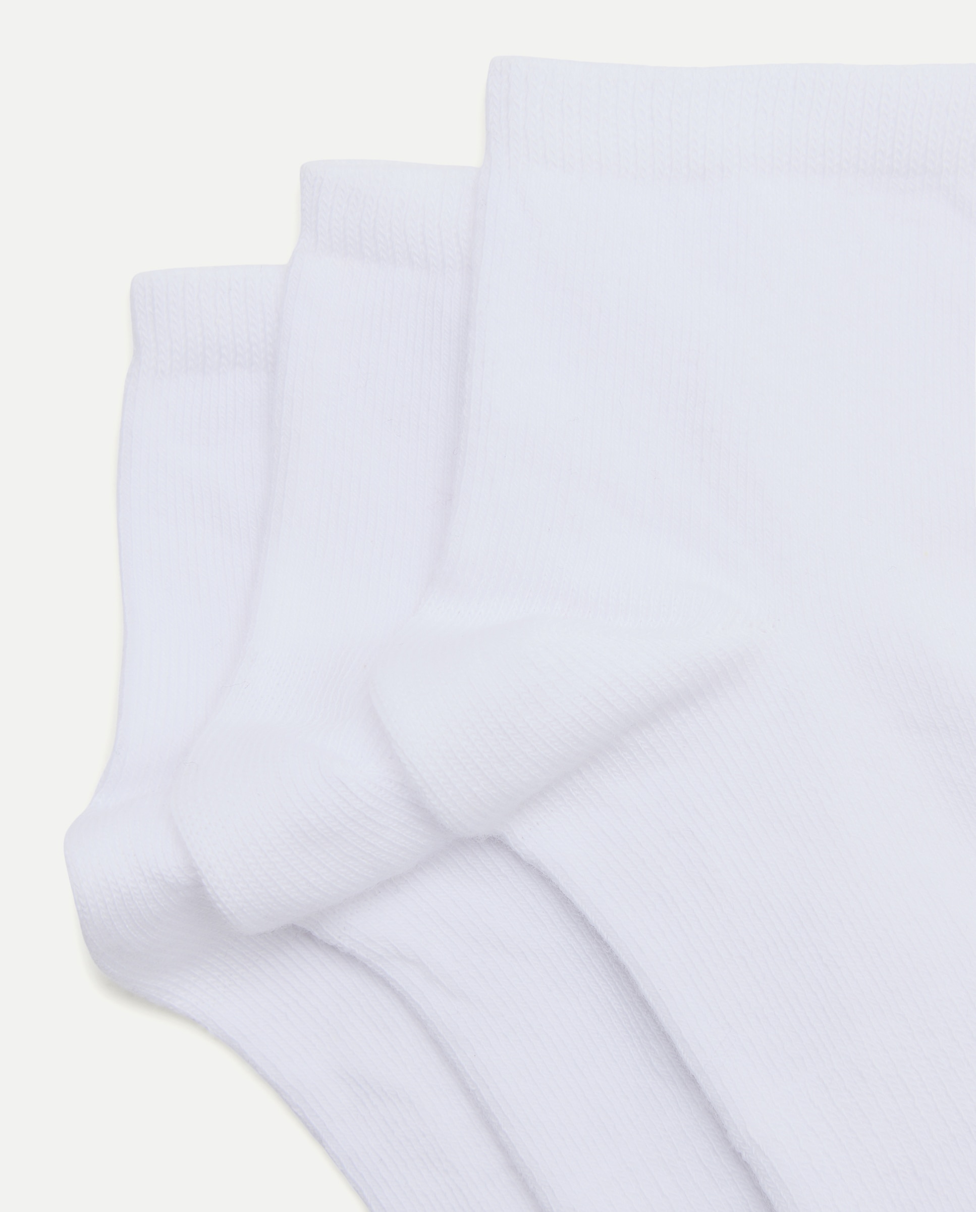 Pack de 3 Pares de Meias Curtas Lisas Desportivas Cotton Juice Branco-2